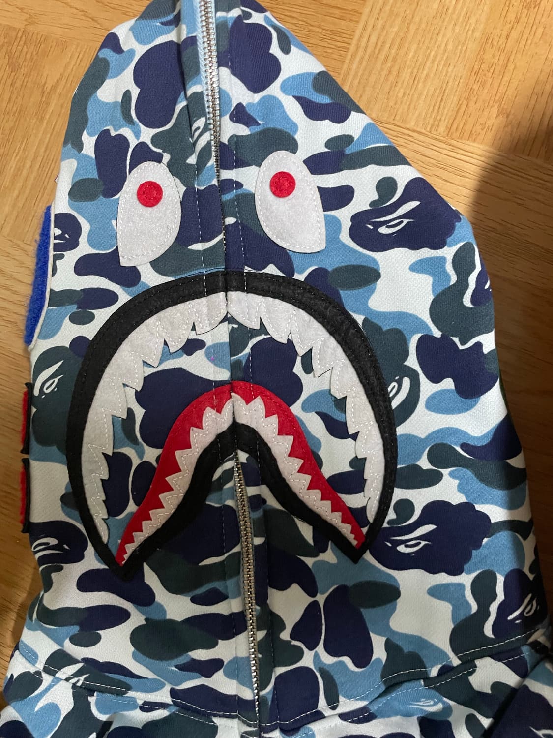 베이프  후드집업 블루 상품이미지5