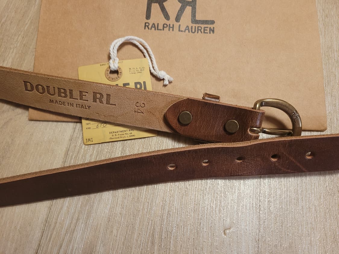 rrl 더블알엘 테런스 텀블드 레더 벨트 34 상품이미지2