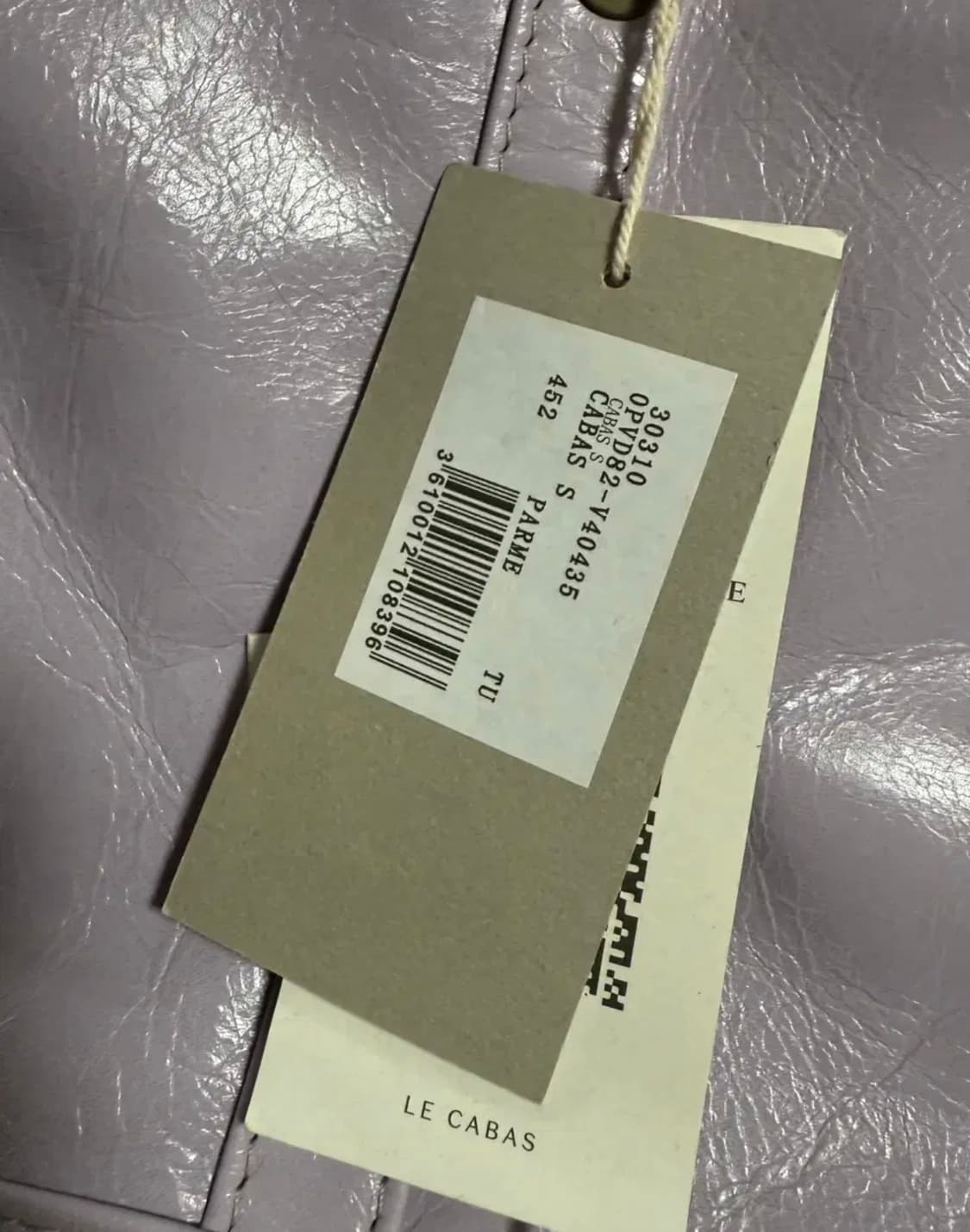 바네사브루노 [24SS]  퍼플 아일렛 장식 소가죽 S 카바스백 상품이미지5