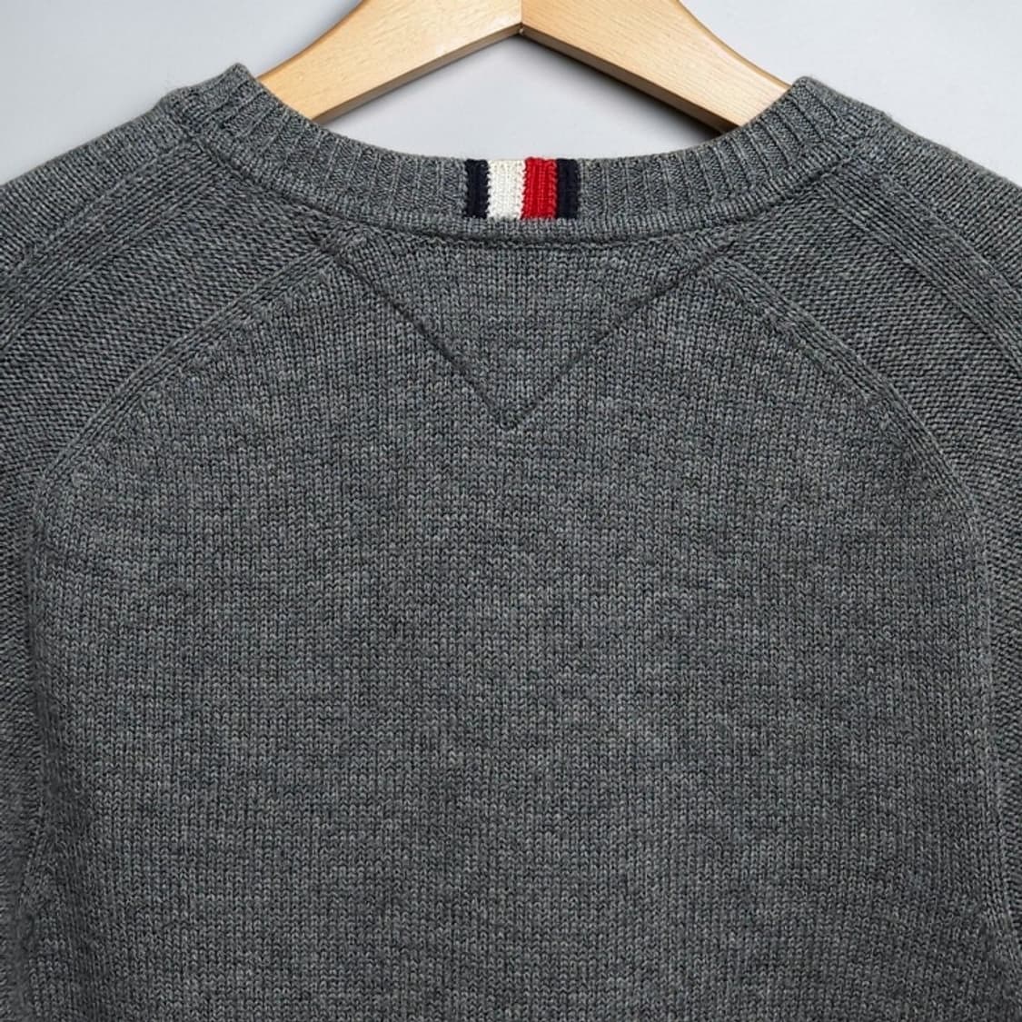 100 Tommy 타미힐피거 램스울 니트 스웨터 그레이 상품이미지4