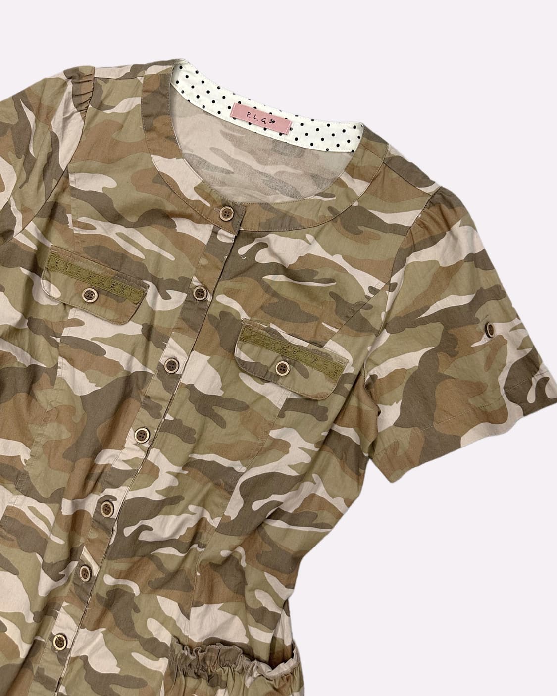 camo pocekt belted dress 상품이미지2