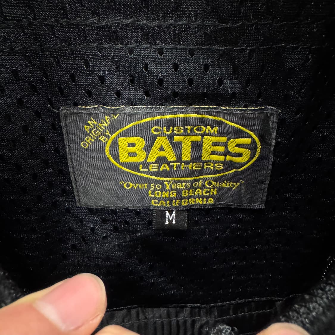 00s 베이츠 레더 메쉬 안감 레이싱 자켓 패치워크 포인트 블랙 상품이미지8