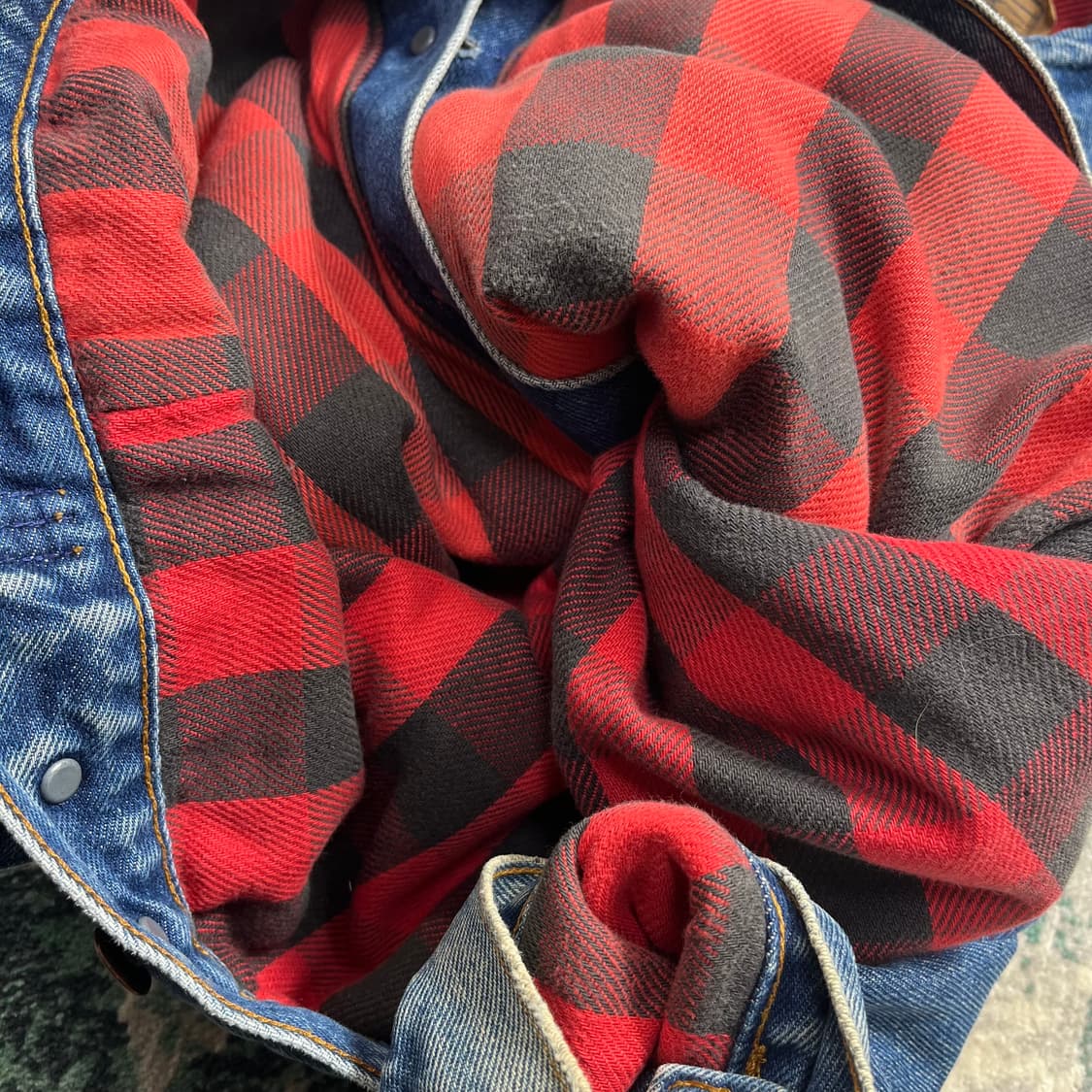 80s Plain Pockets Usa  Stone 데님 자켓(M) 상품이미지4