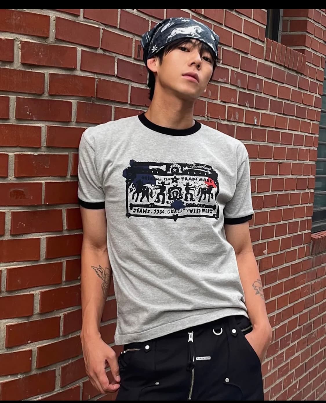 더바이닐하우스 링거 티셔츠 M 새상품 상품이미지1