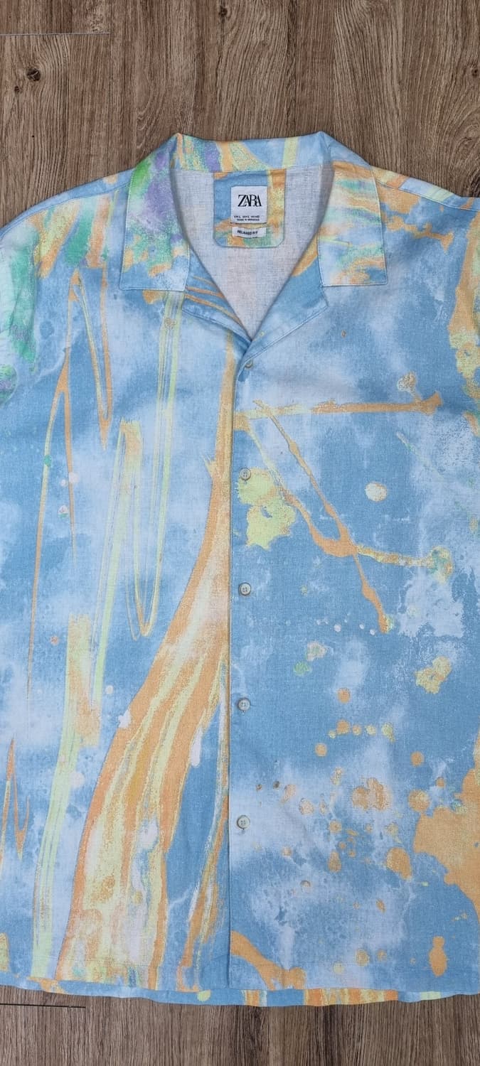 ZARA 자라 페인팅 프린트 반팔 L _ 남성, XL 추천 상품이미지2