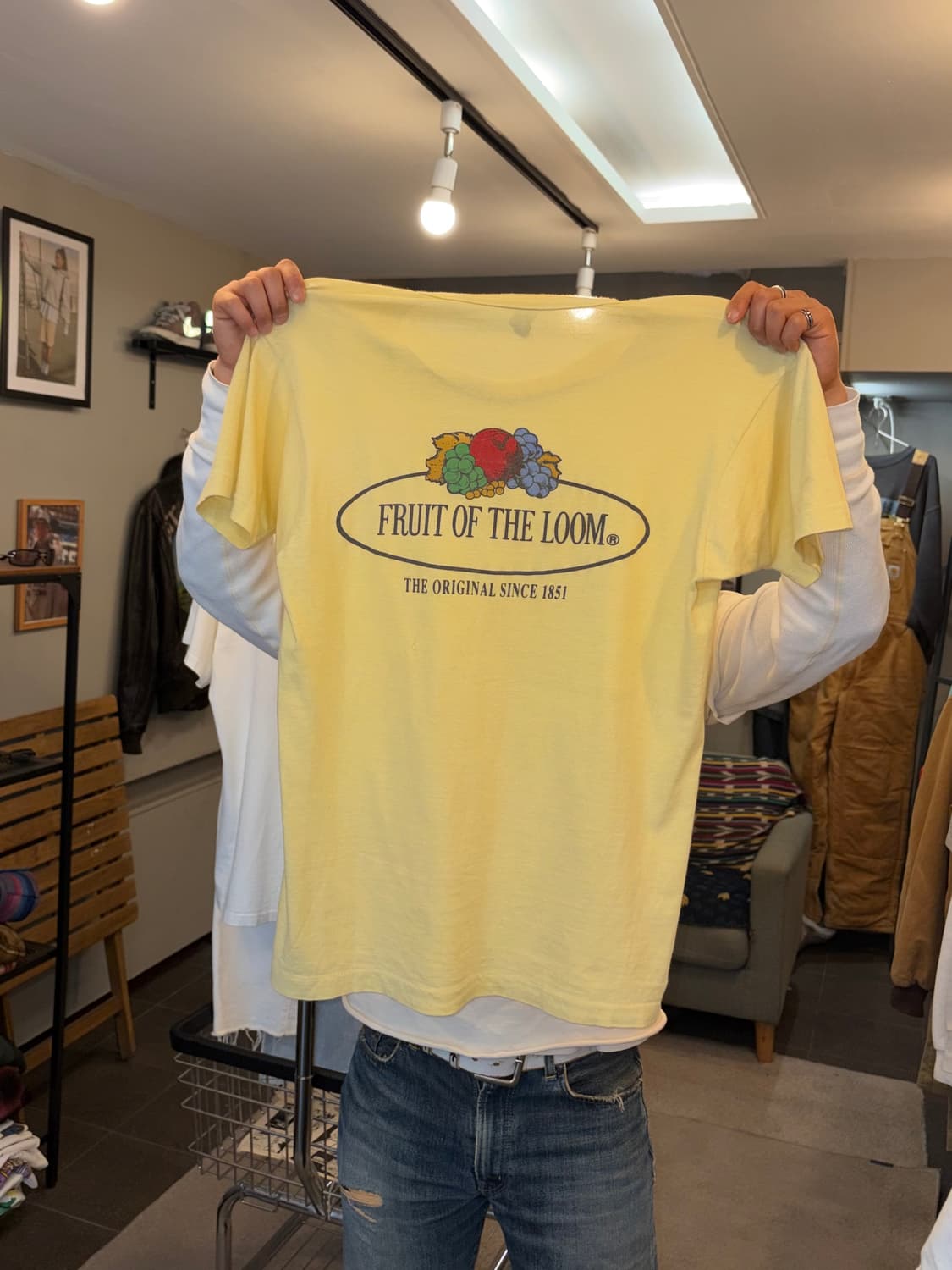 70’s Fruit of the loom logo print single 상품이미지4