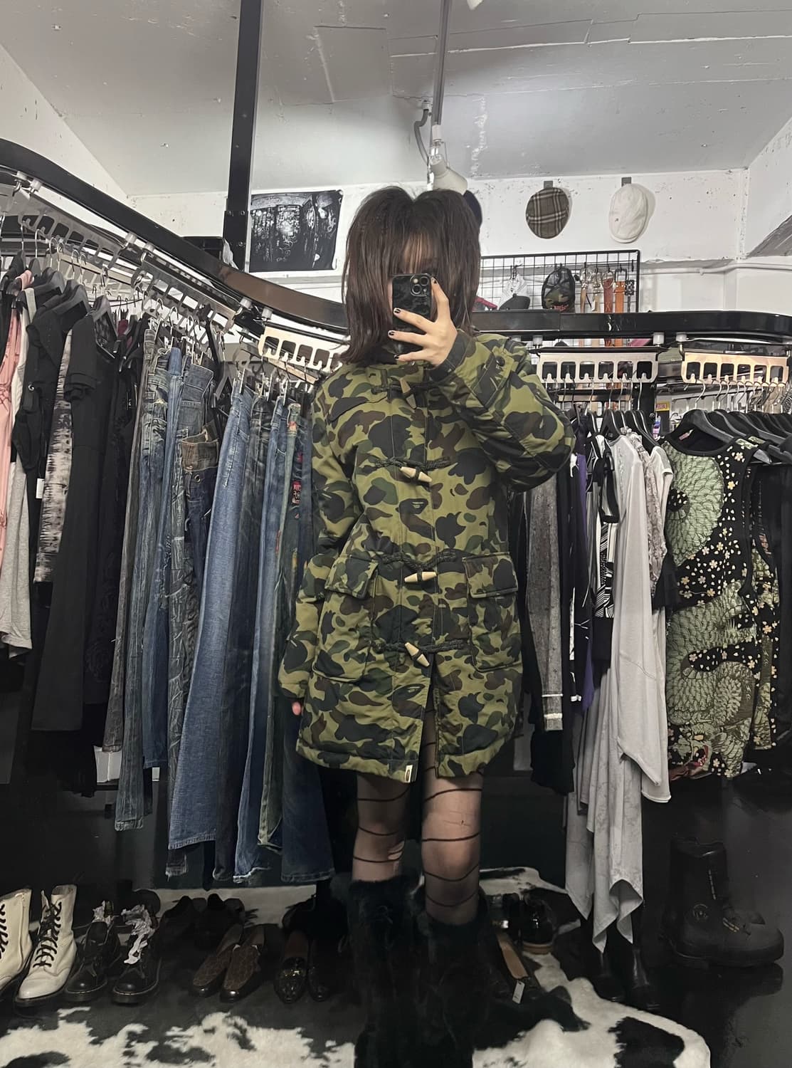 베이프 카모 패딩 상품이미지2