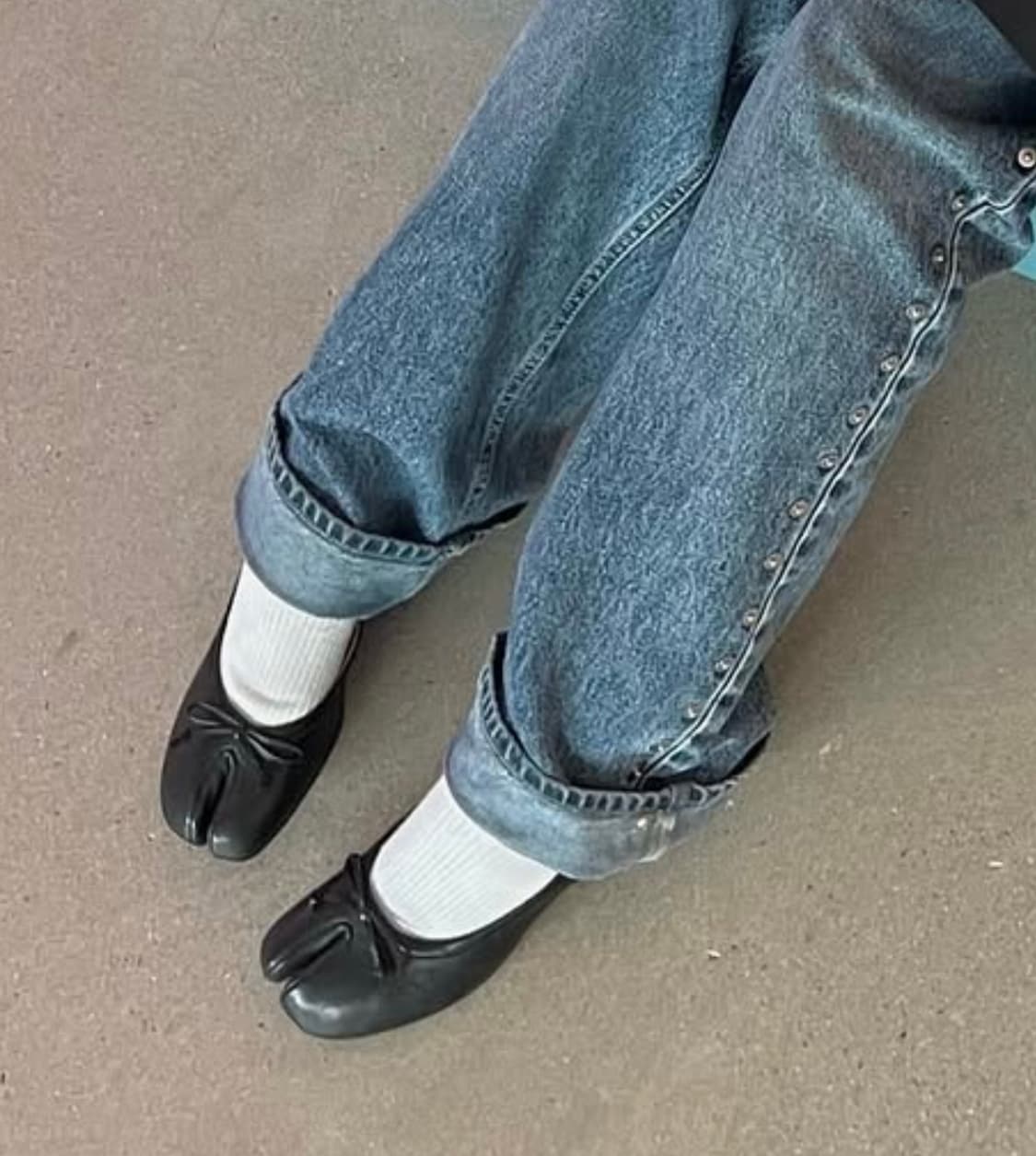 메종 마르지엘라 타비 발레리나 펌프스 37.5 블랙 상품이미지2