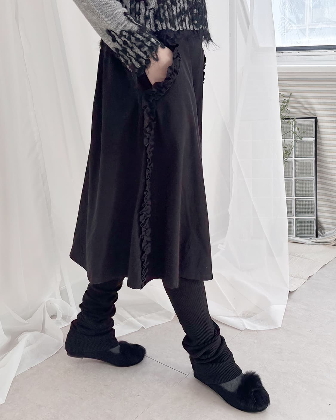 nen side frill wide skirt pants 상품이미지9