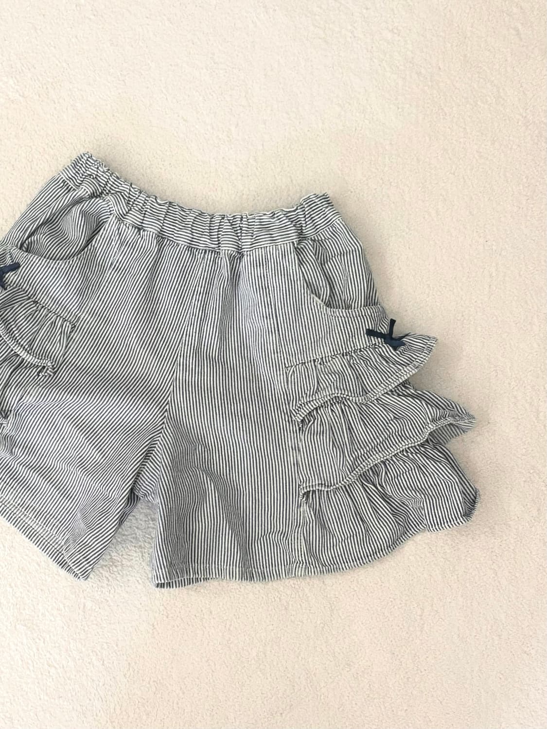 일본빈티지 블루베리 스트라이프 큐롯팬츠 히메갸루라떼갸루 상품이미지2