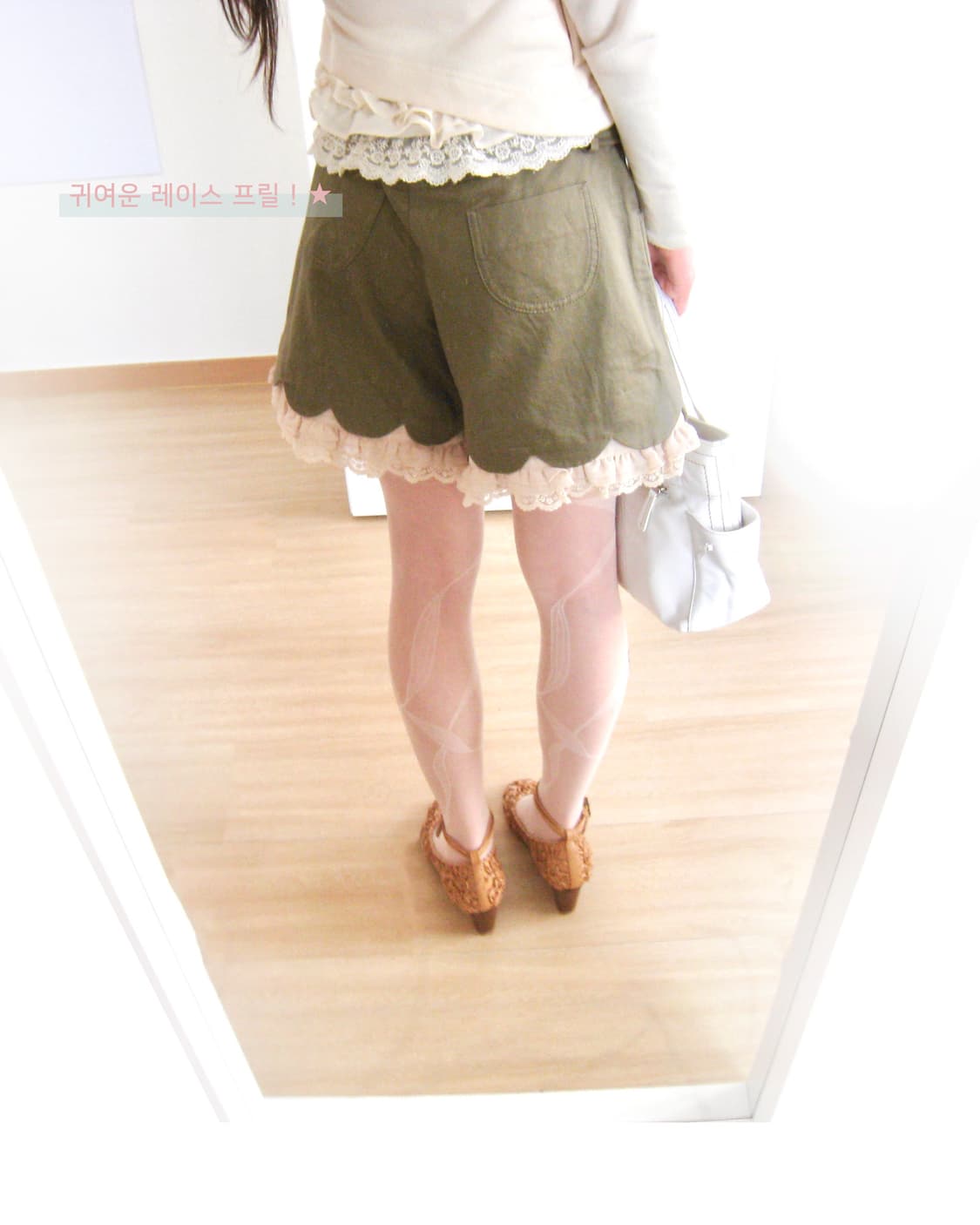 Japanese Designer 올리브 레이스 팬츠♥  상품이미지10