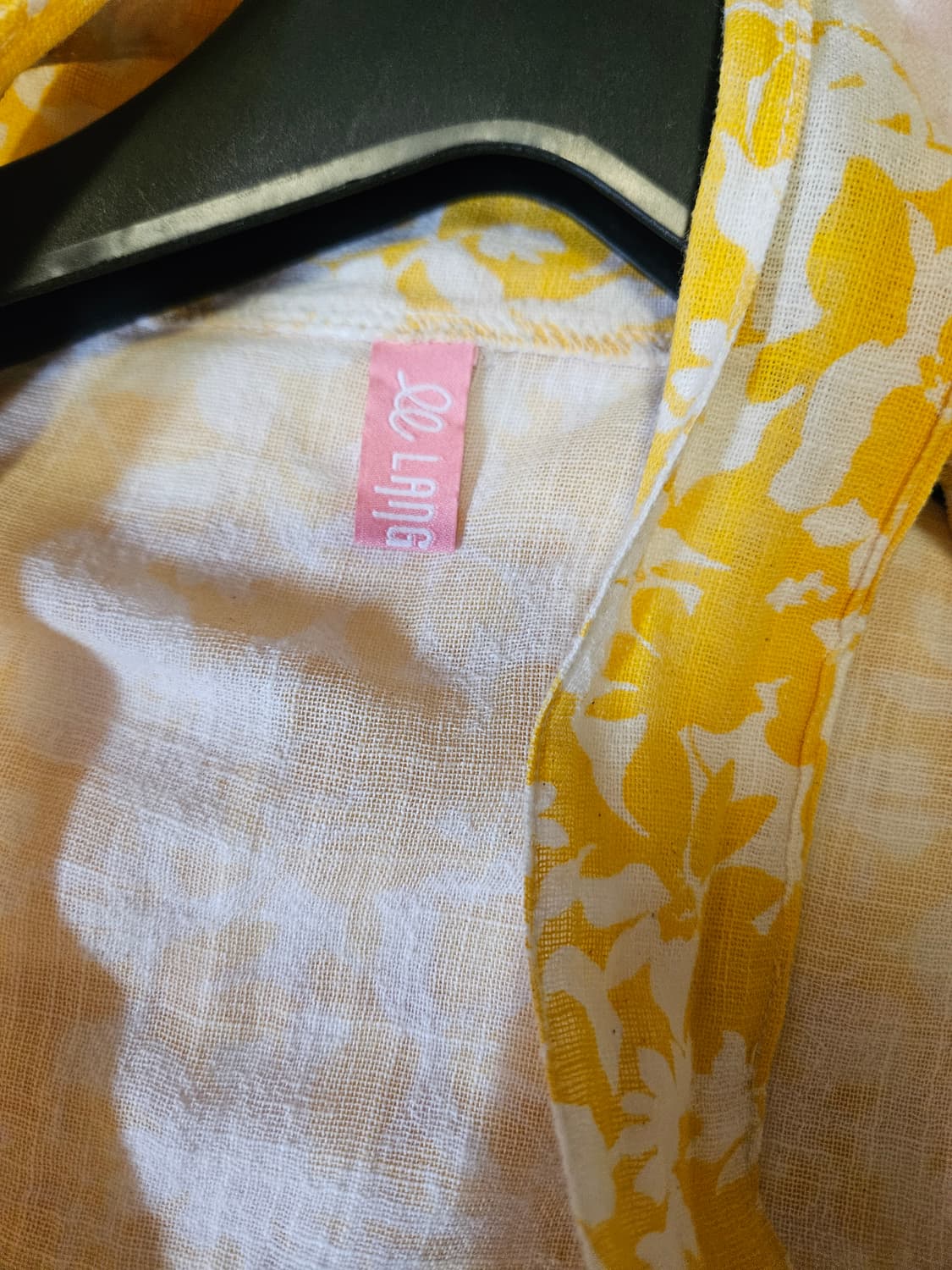 랭앤루 옐로우 패턴 맥시 로브 상품이미지2