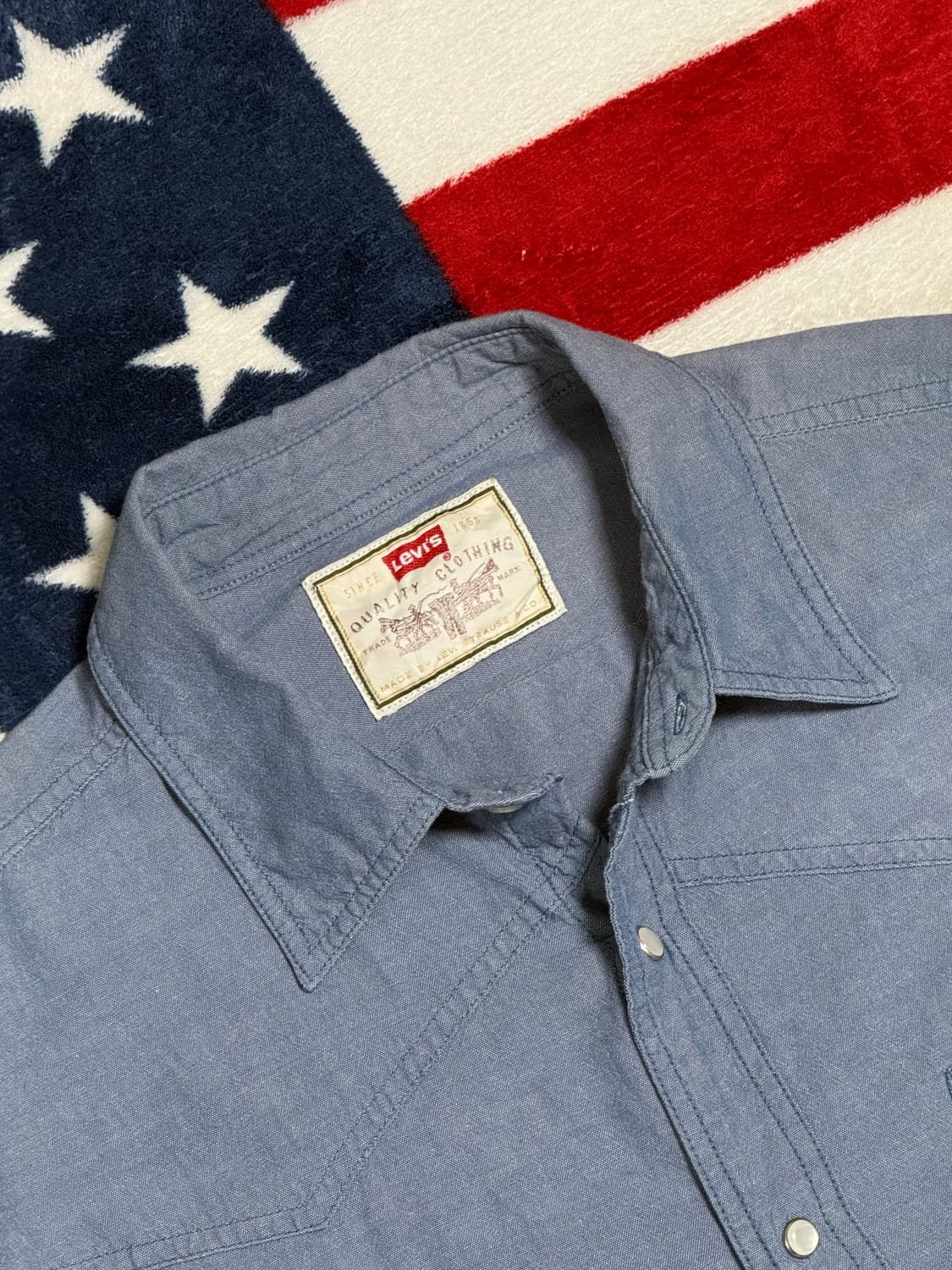 리바이스 샴브레이 웨스턴셔츠 Levi’s Western shirt 빈티지 상품이미지6