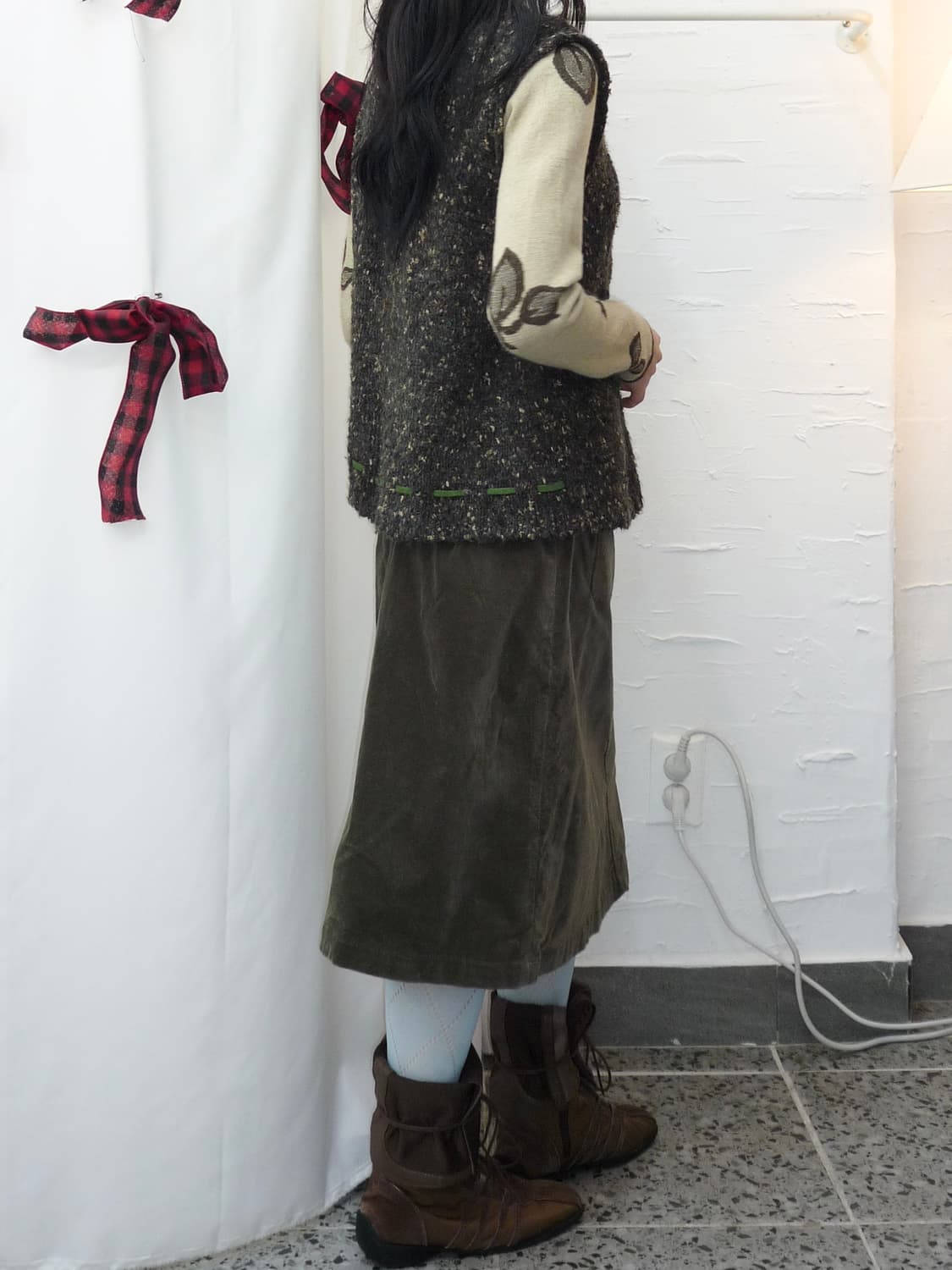 Deep forest knit vest 상품이미지4