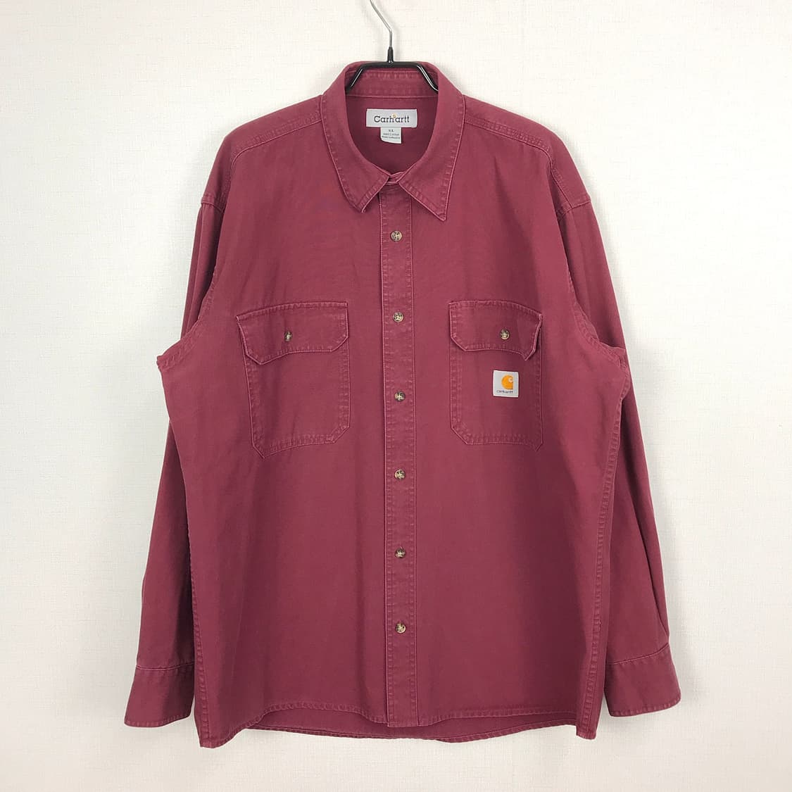 칼하트 Carhartt 투포켓 워크 셔츠 남방 와인색 남성XL 상품이미지2