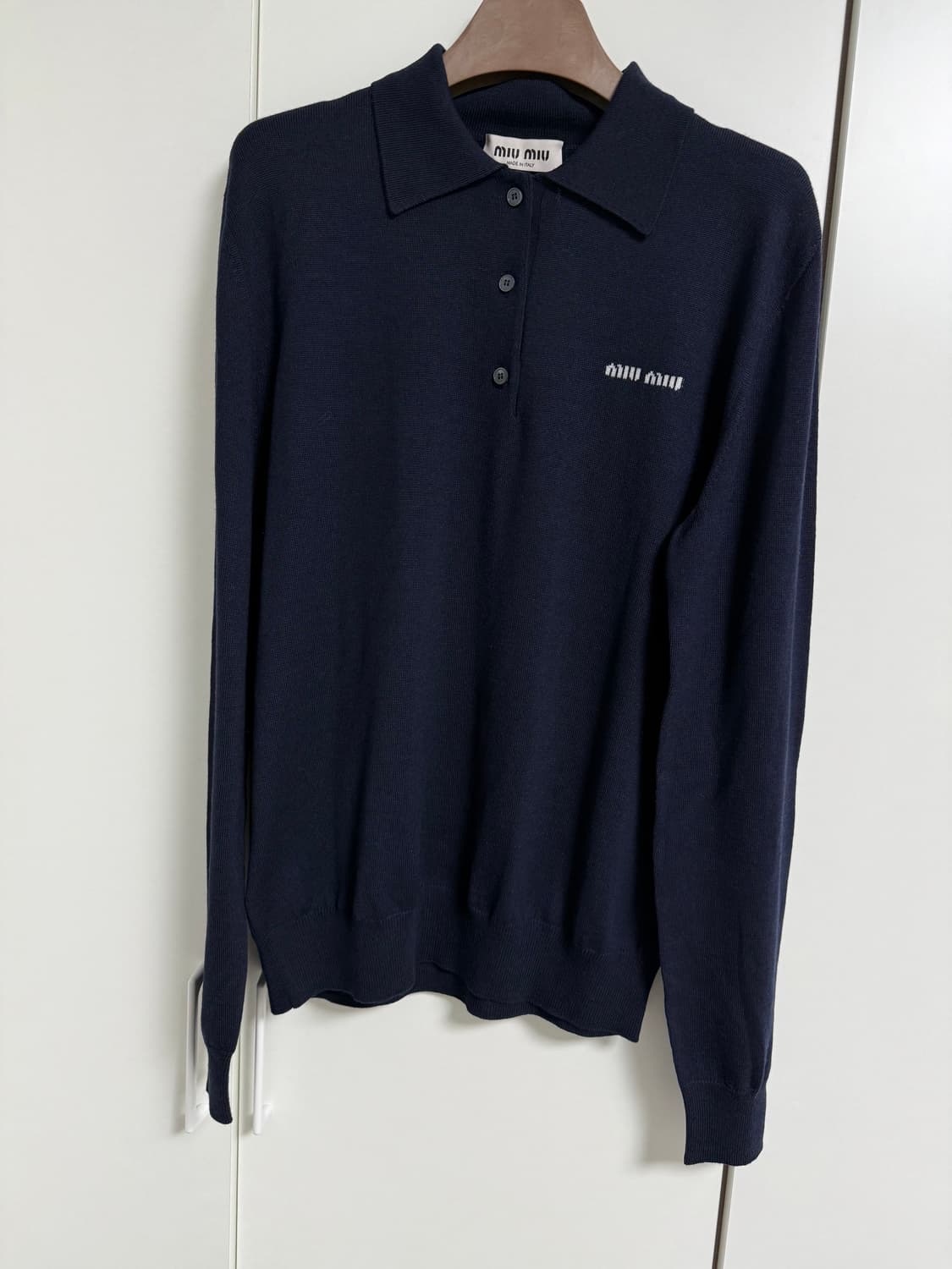 25SS 미우미우 울 폴로 니트 정품 상품이미지1
