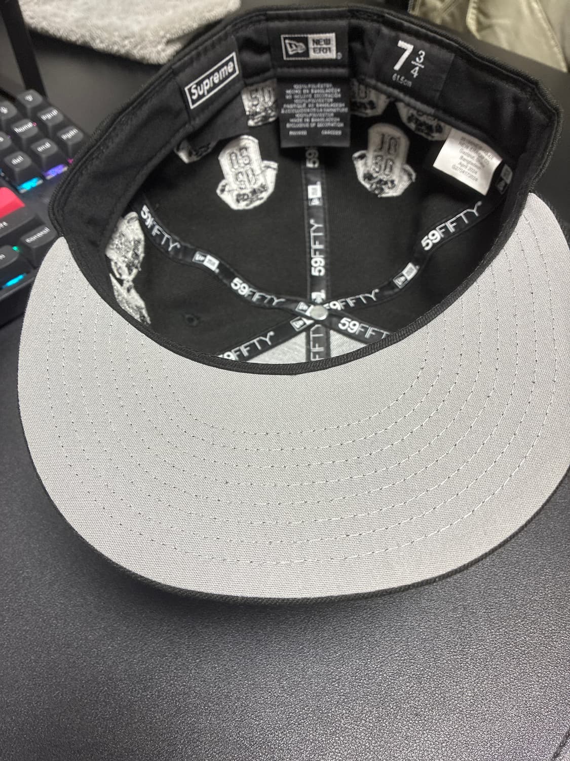 슈프림 x 뉴에라 저지 박스로고 블랙 - 24FW 상품이미지3