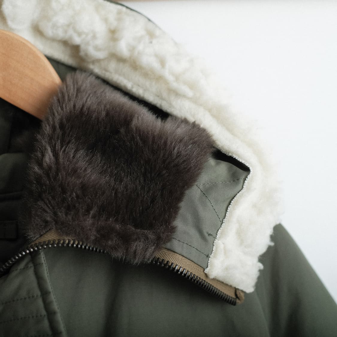 시오타 수빈 코튼 나일론 트윌 N-2B 자켓 5사이즈 그린 상품이미지7