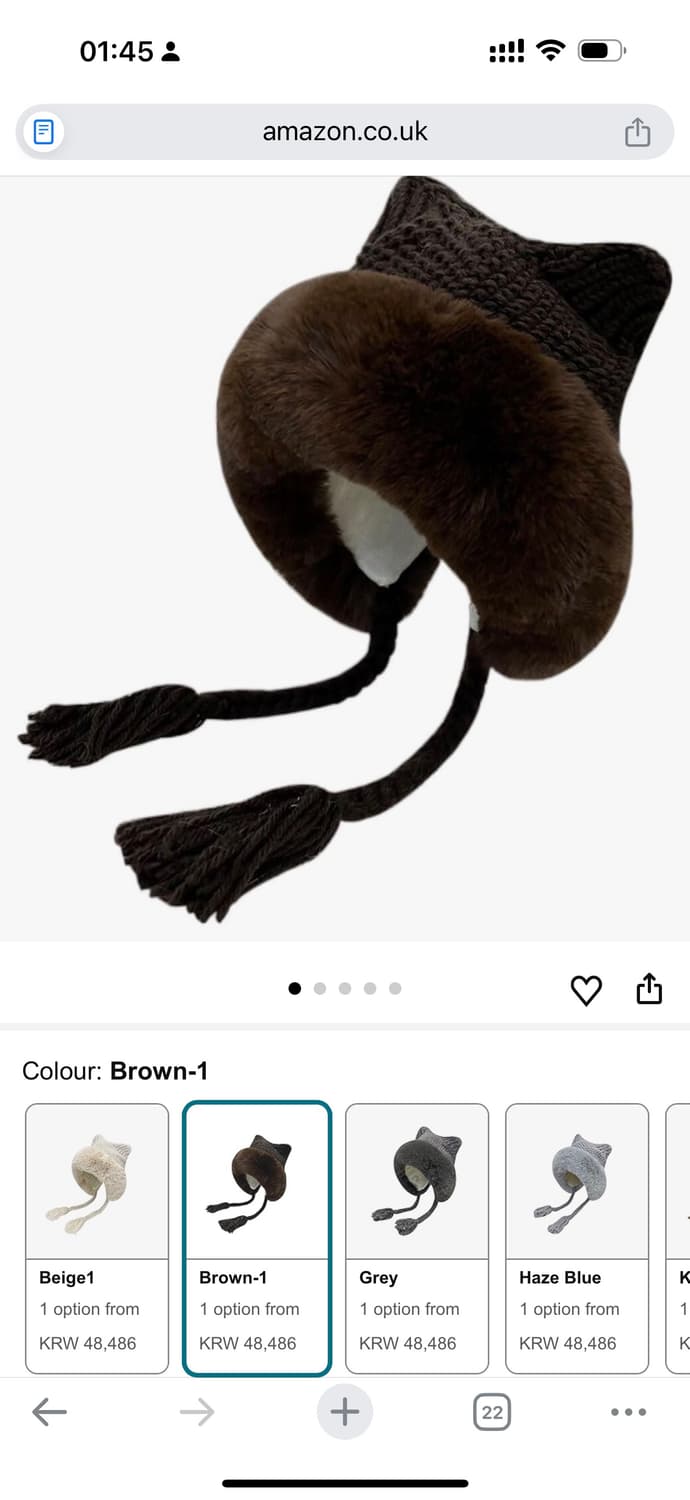 빈티지 퍼 니트 기모 귀달이 모자 상품이미지4