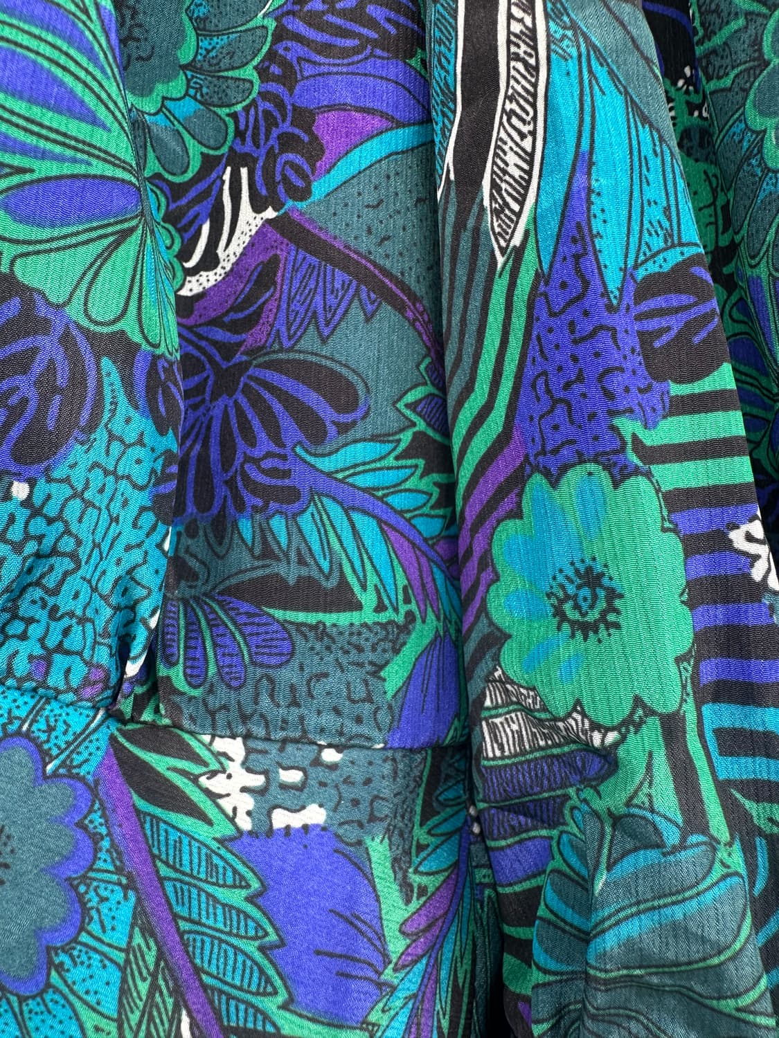 US 레트로 플라워패턴 블라우스 상품이미지5