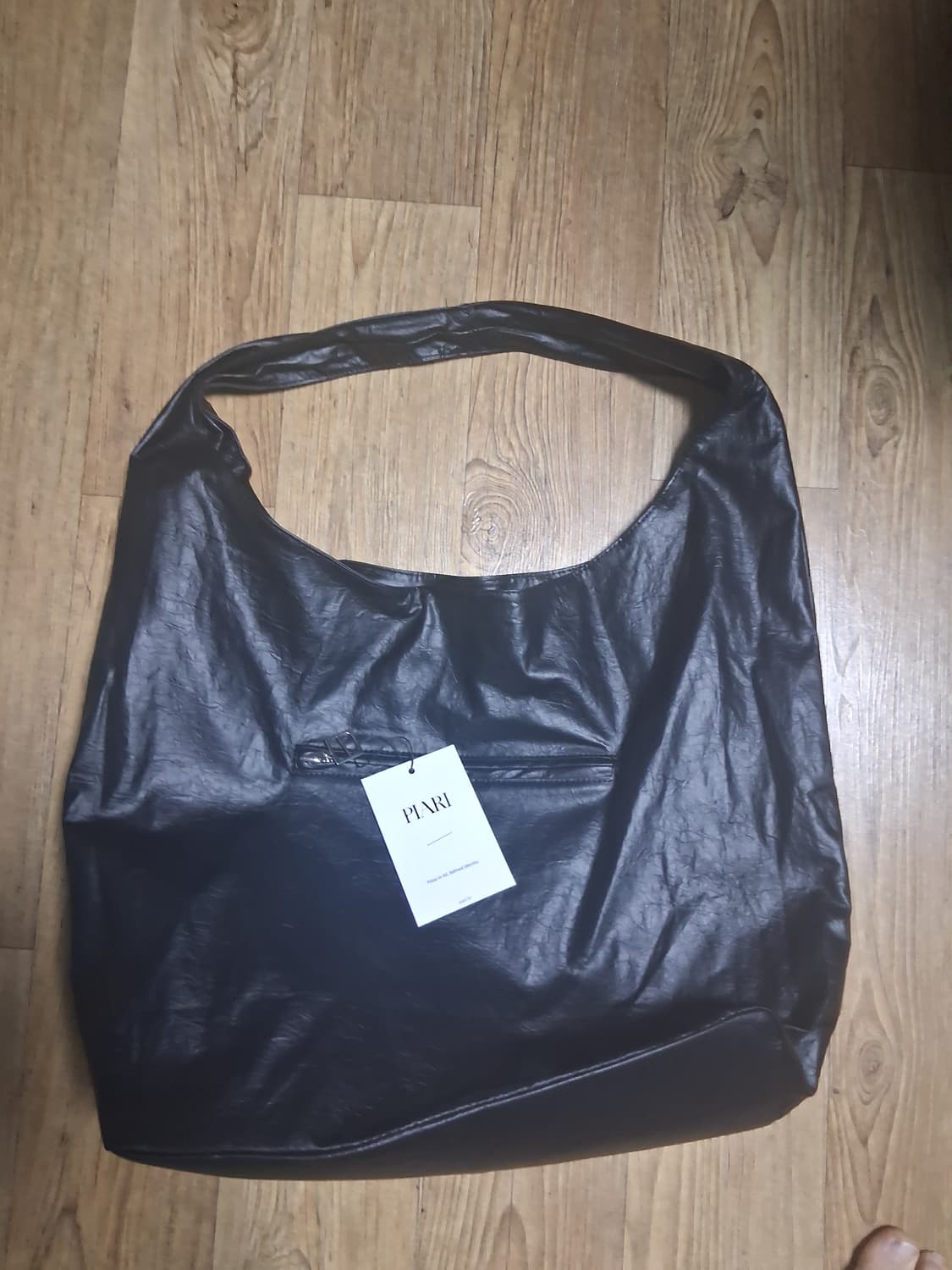 빈티지 크랙 레더 호보백(블랙) 상품이미지2