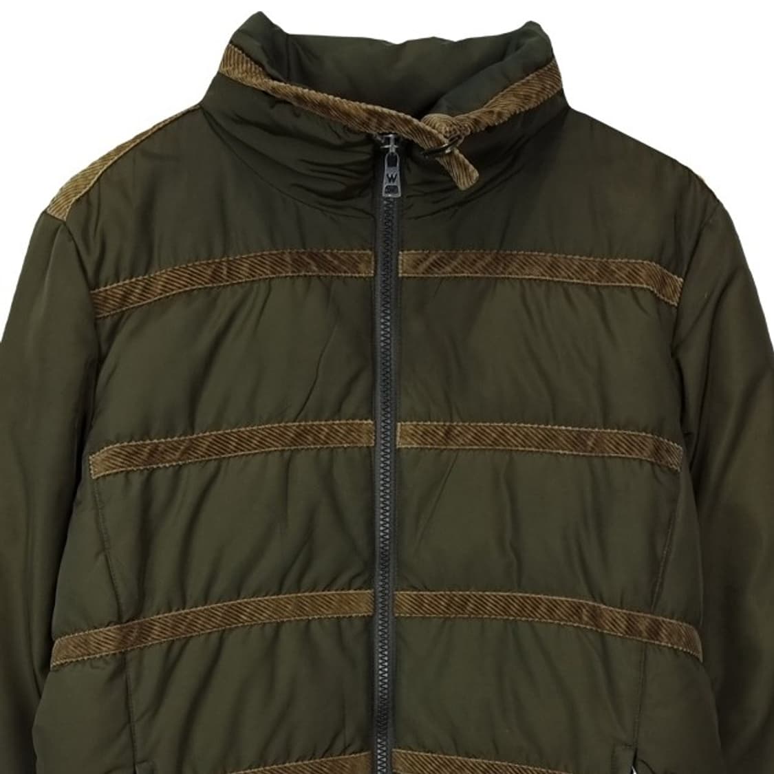 [막스마라] 테이핑 바인딩 경량 패딩 카키 P01099 상품이미지4