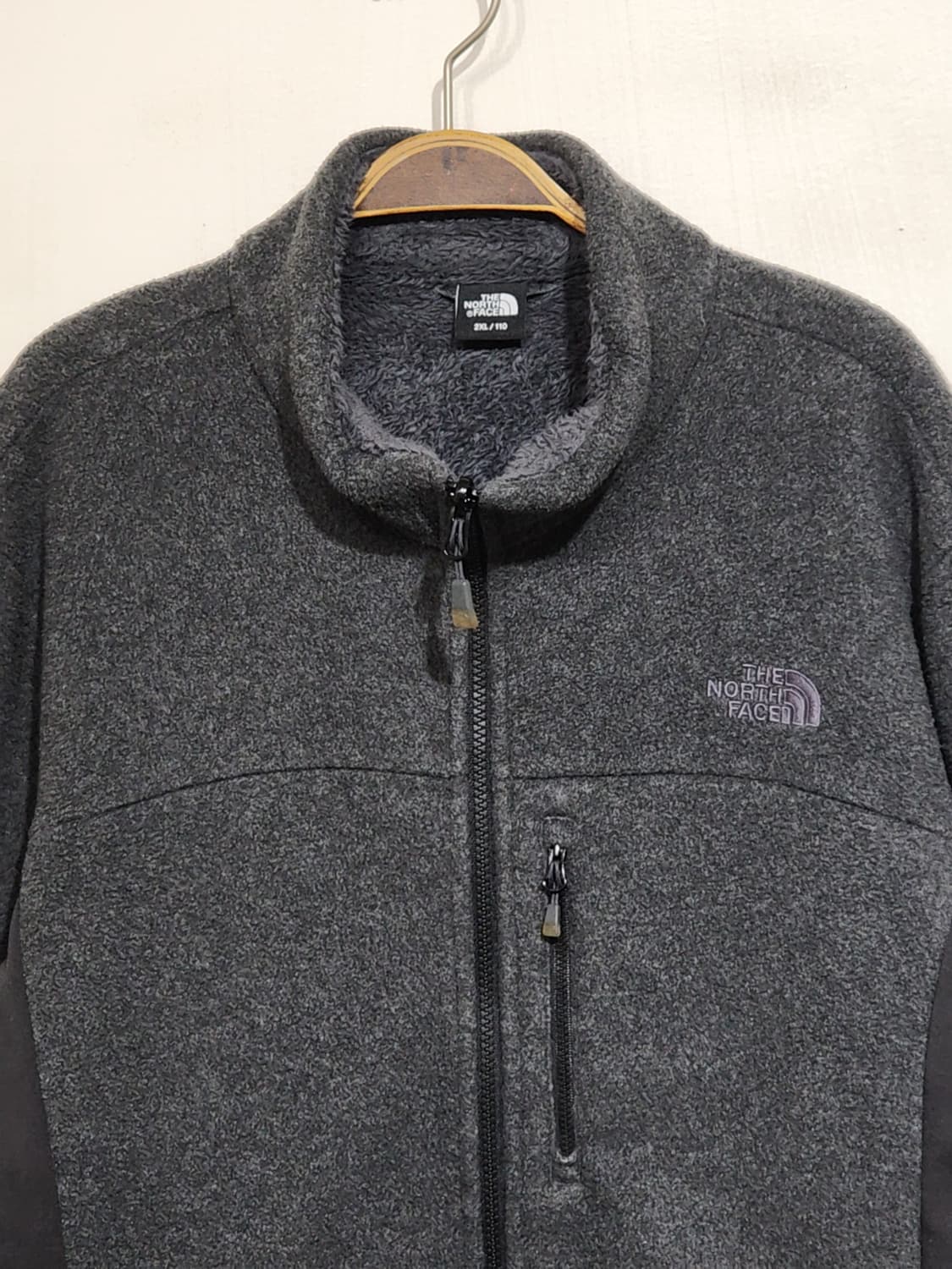 (XXL) 노스페이스 플리스 점퍼 차콜 안감털 빅사이즈 후리스 자켓  상품이미지2