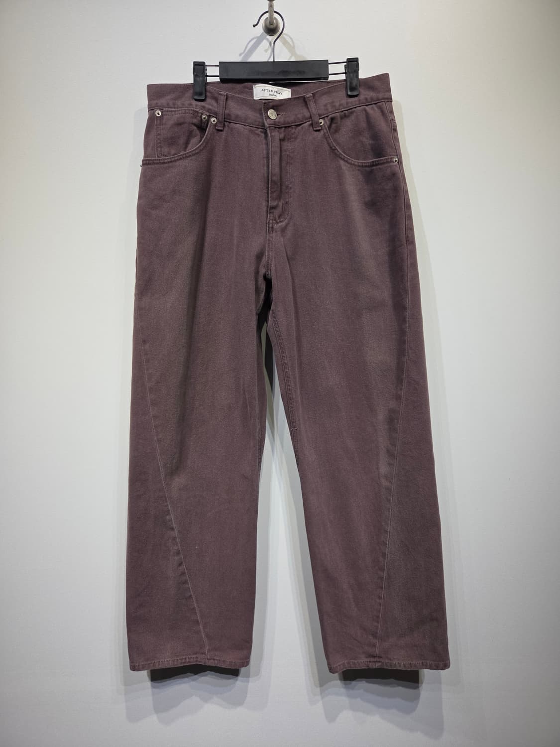 AFTER PRAY 애프터프레이 커브드 절개 와이드 데님 상품이미지2