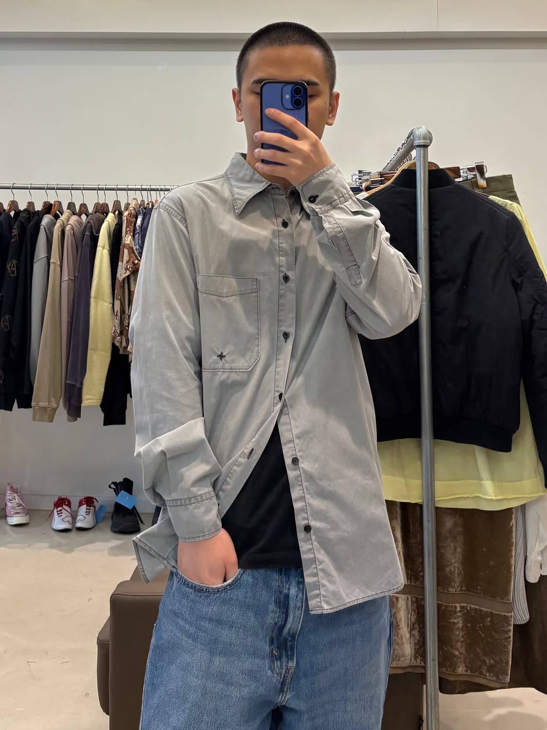 스톤아일랜드 코튼 나일론 오버셔츠 상품이미지9