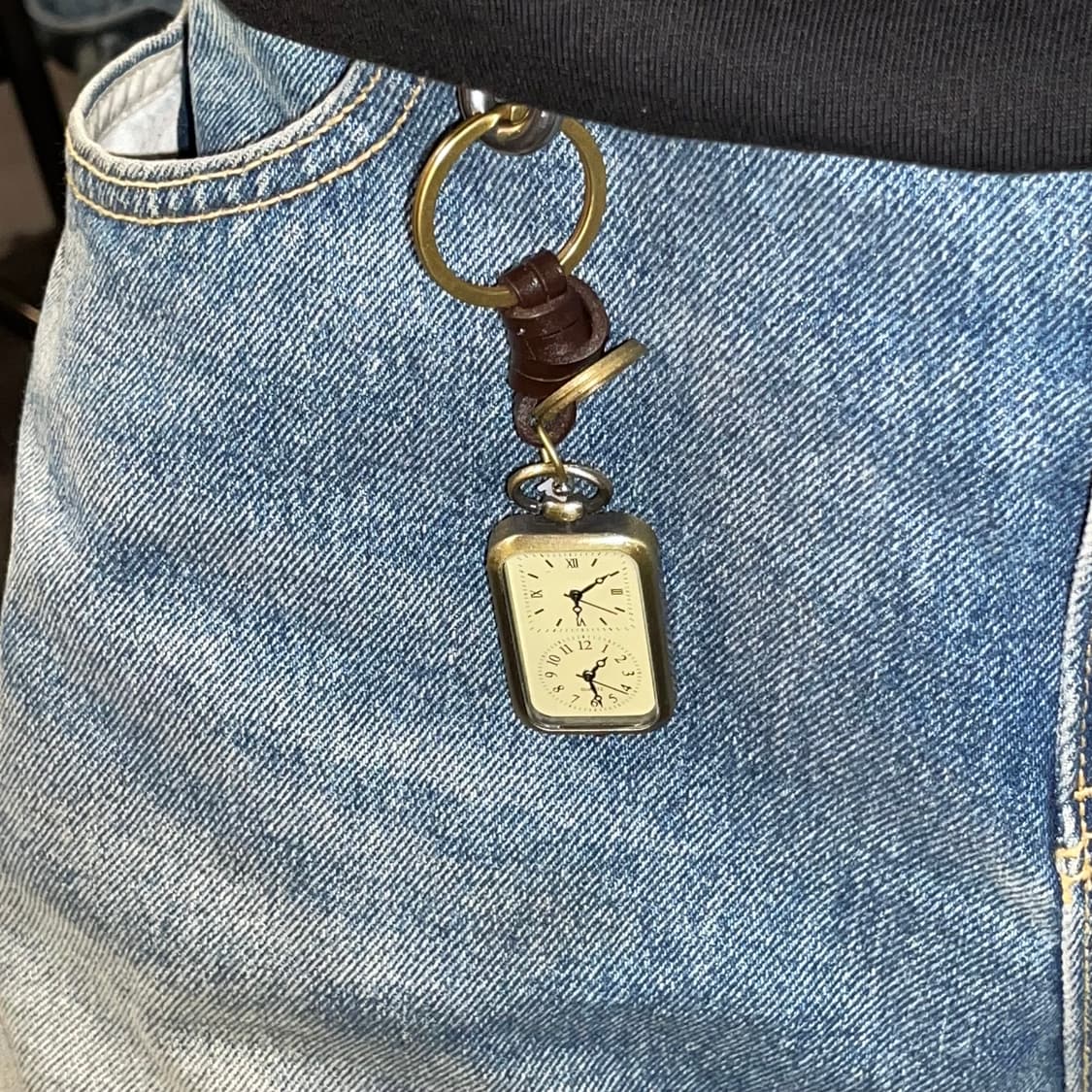 🕰️ Vintage Twin Clock Keyring 상품이미지5