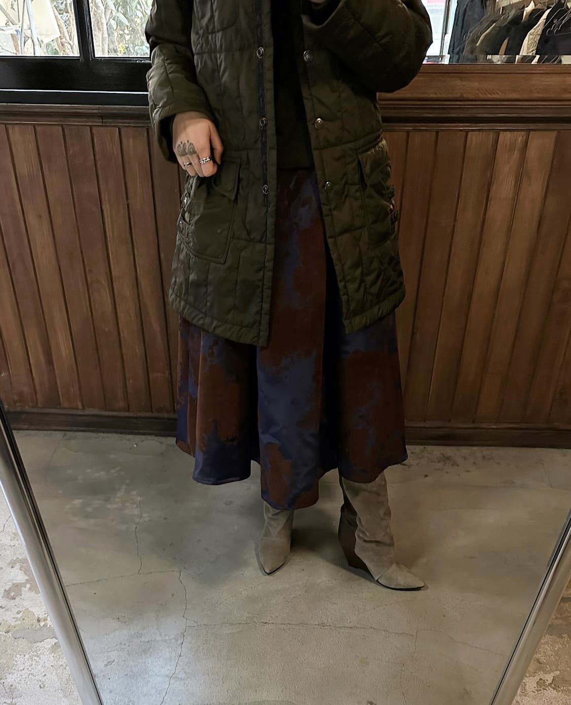 FRAY I.D printing flare skirt 상품이미지2