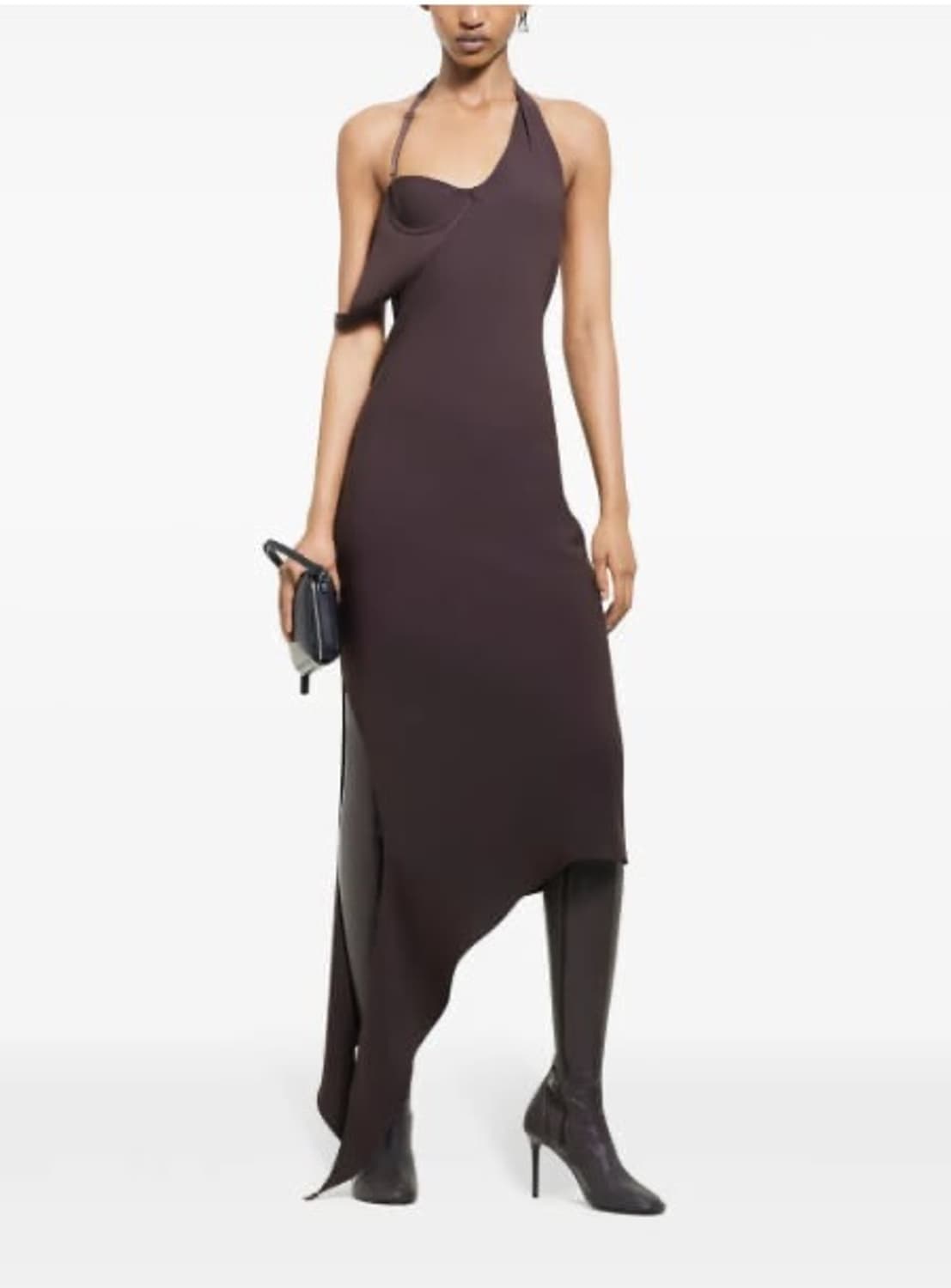 Courreges 꾸레쥬 언드레스드 브라운 드레스 상품이미지1