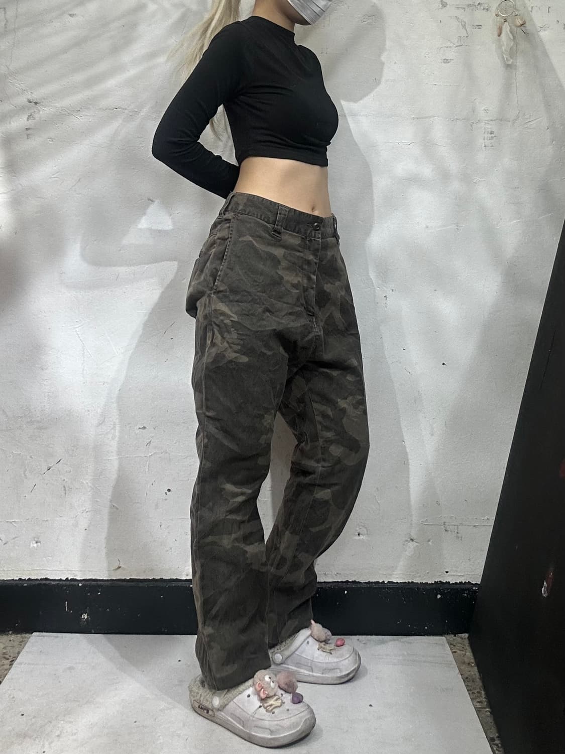 빔즈 베이지 카모플라쥬 밀리터리 카모 팬츠 카고 바지 L 상품이미지1