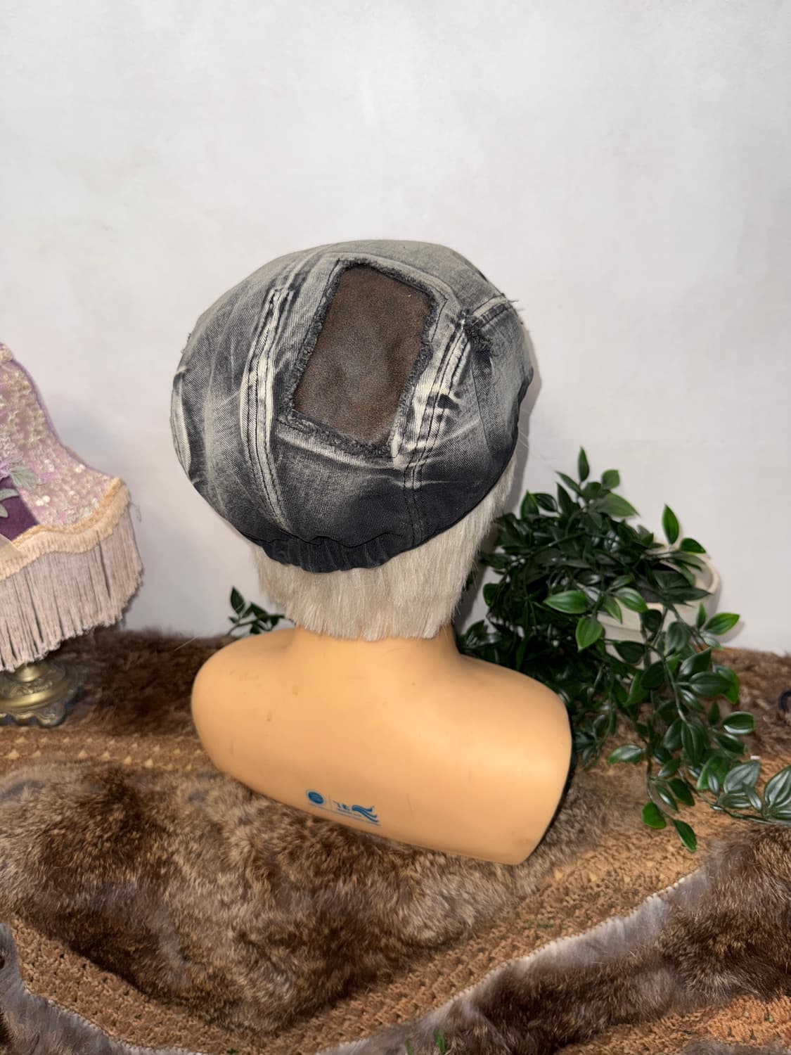 Washing black denim patches hunting cap 상품이미지3