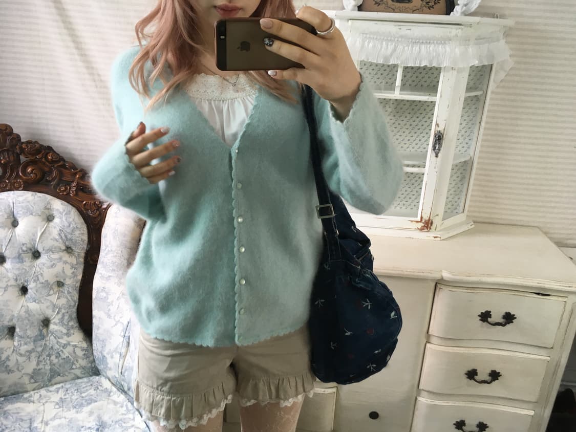  mori beige lace ribbon half pants 상품이미지4