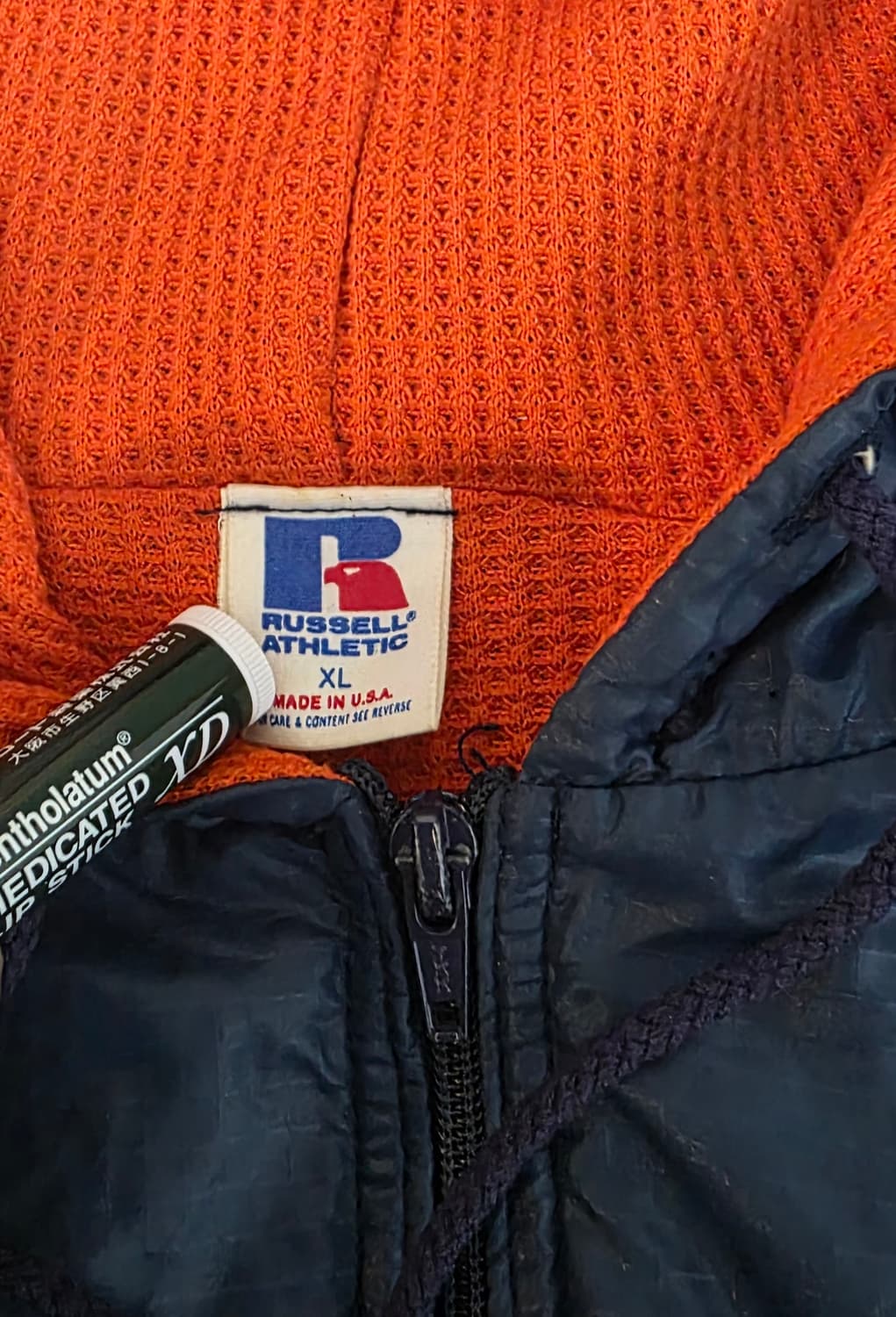 [XL] 80s 빈티지 러셀 애슬레틱 더블페이스 써멀 후드 자켓 상품이미지3