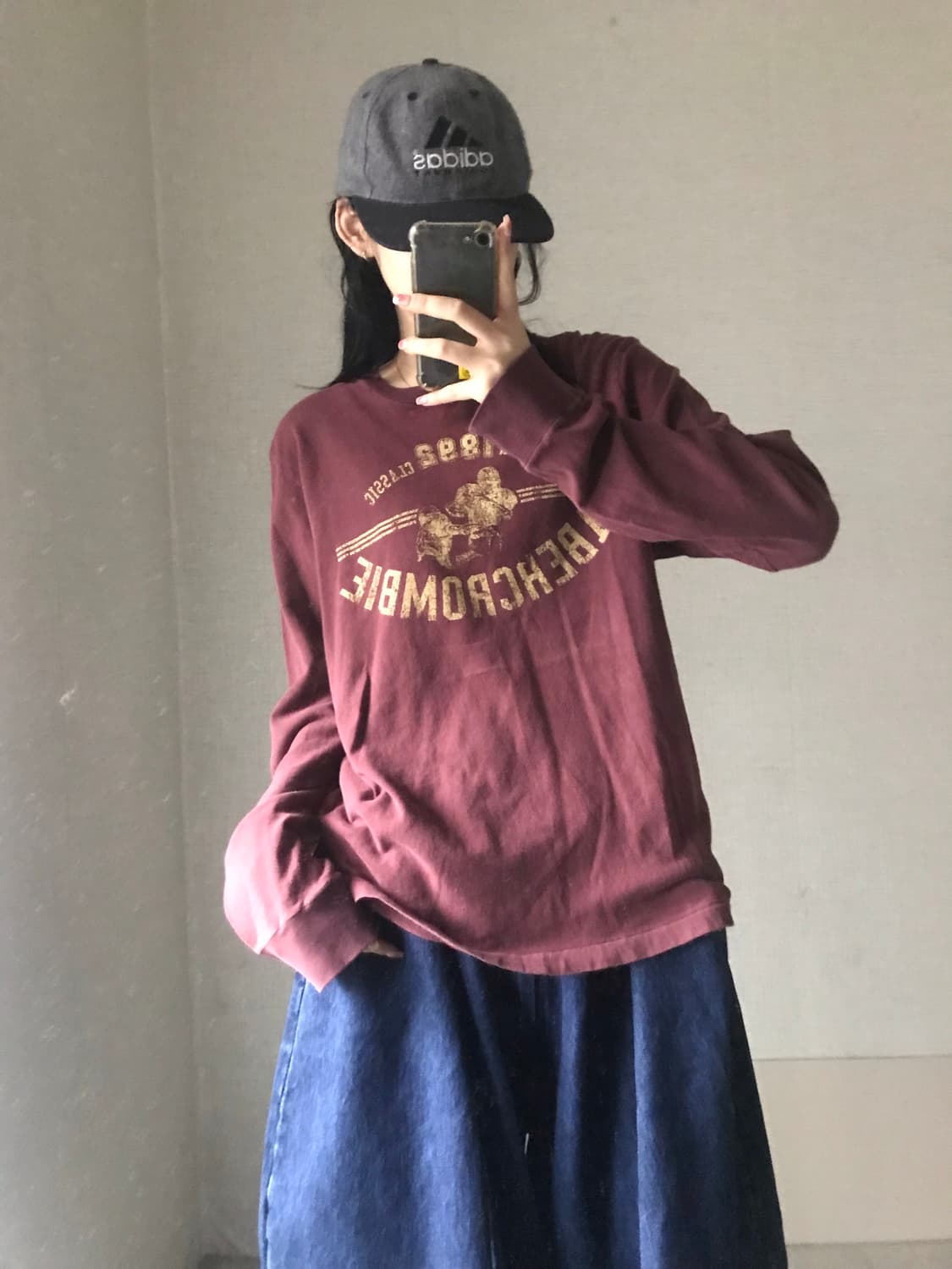 아베크롬비 버건디 롱슬리브 상품이미지5