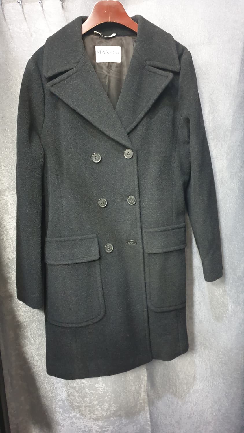 MAX&Co. 클래식 모직 코트 블랙 상품이미지1
