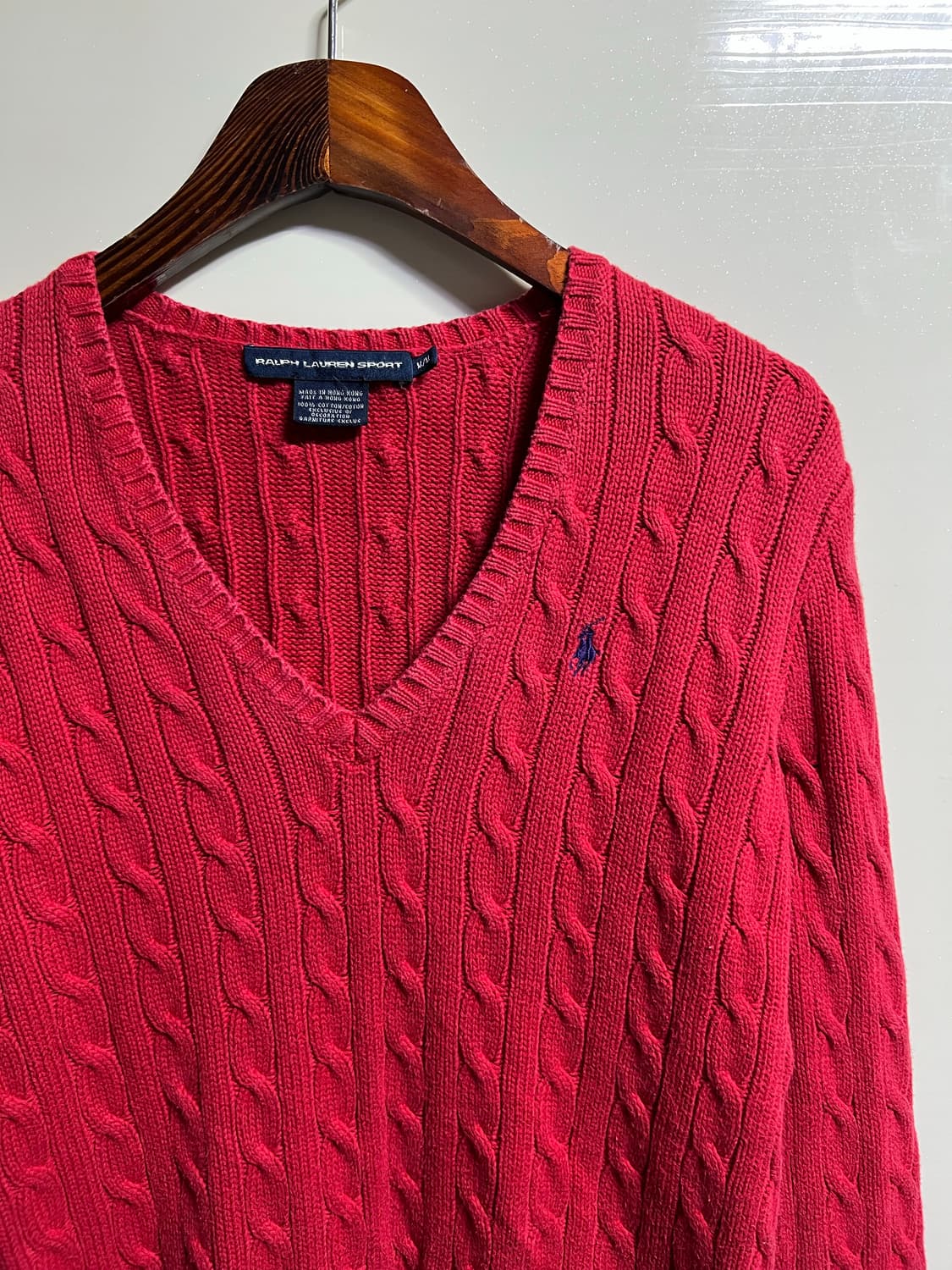 폴로 랄프로렌 케이블 니트 레드 상품이미지2