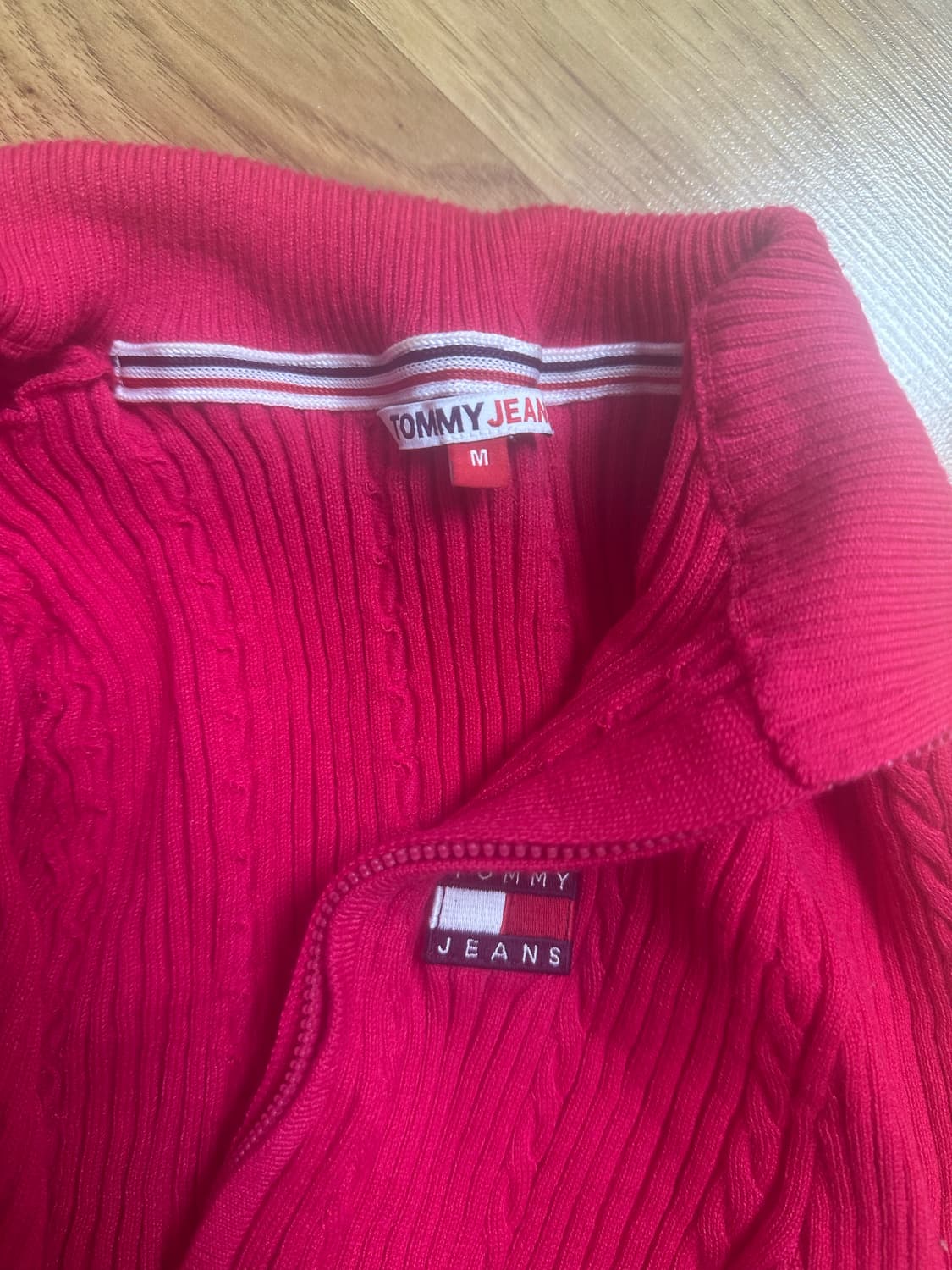 타미진스 니트집업 마젠타 상품이미지2