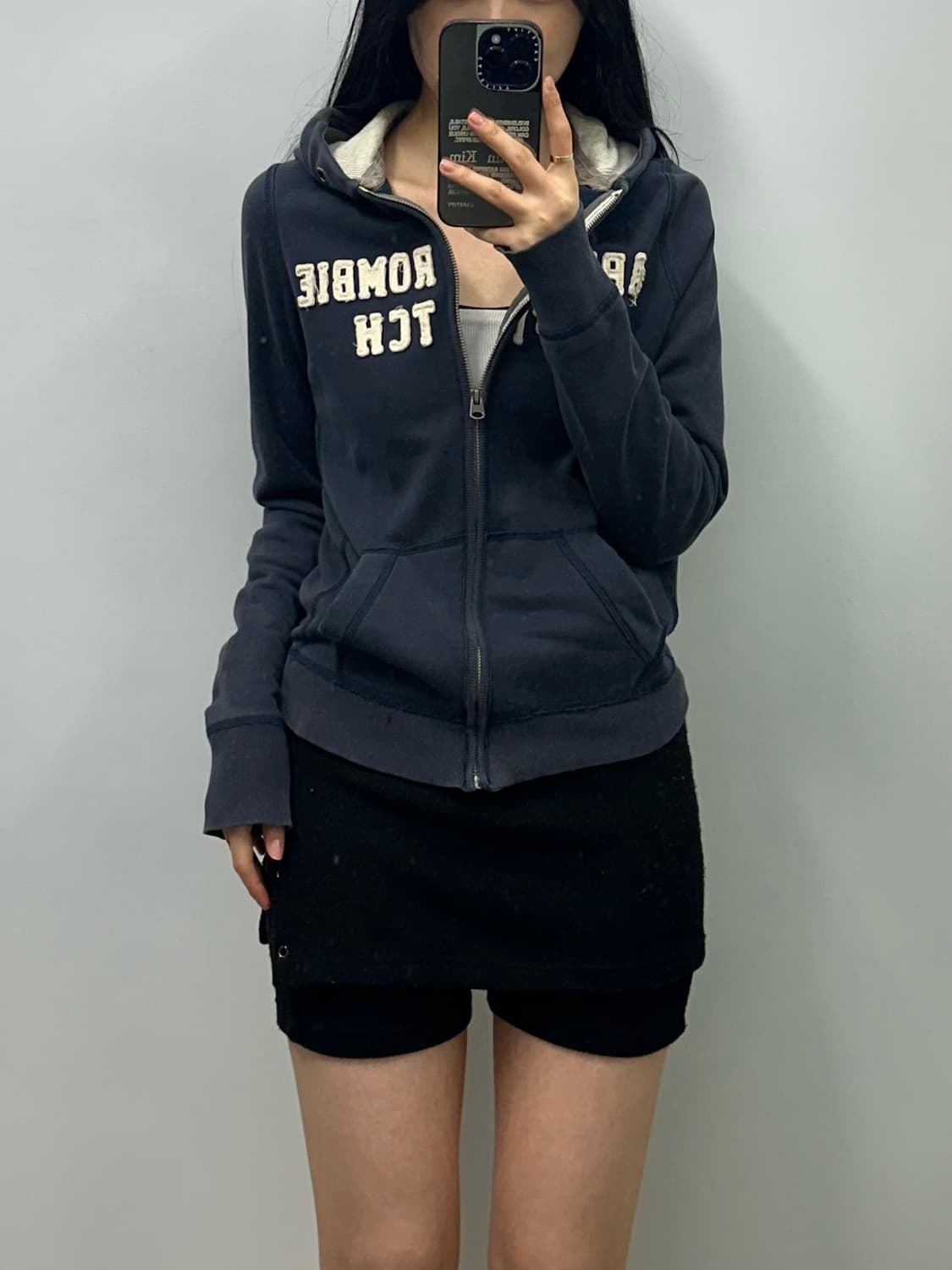 아베크롬비 y2k 와투케 네이비 후드집업 상품이미지1