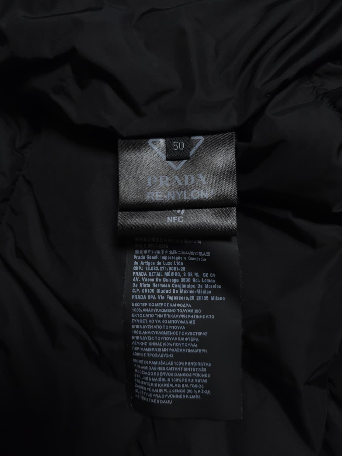 [50] 프라다 리나일론 패딩 자켓 블랙(SGB112) 상품이미지8