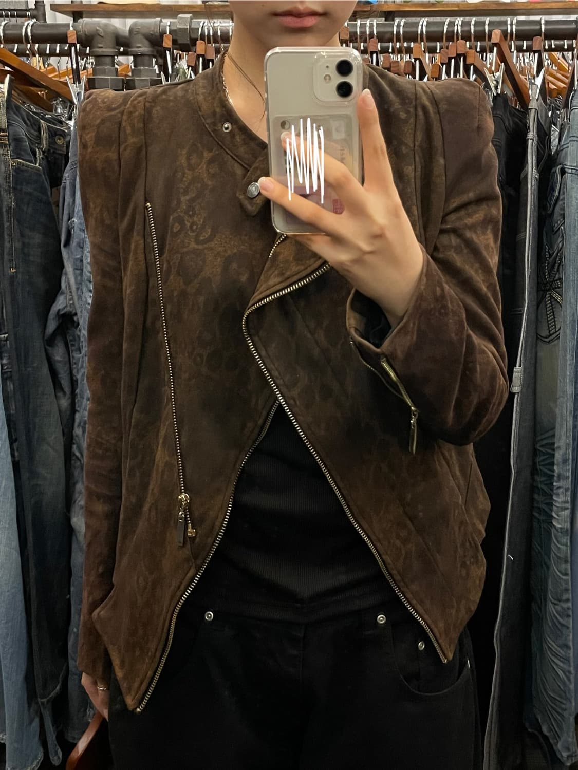 레오파드 호피 스웨이드  자켓 (Leopard Suede Jacket) 상품이미지2