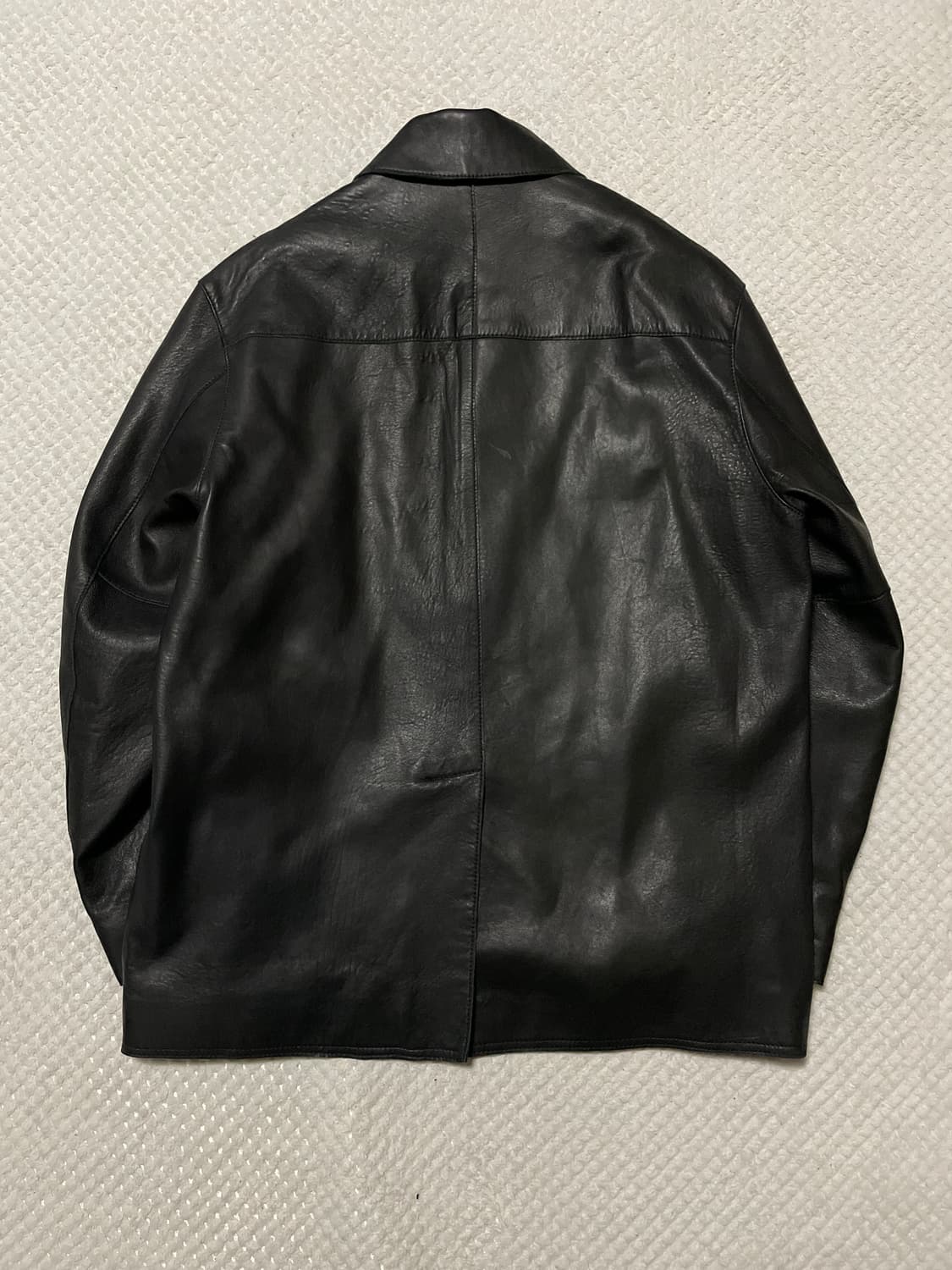 [S] ZARA 자라 웨스턴 무드 램스킨 양가죽 레더 카 코트 상품이미지2