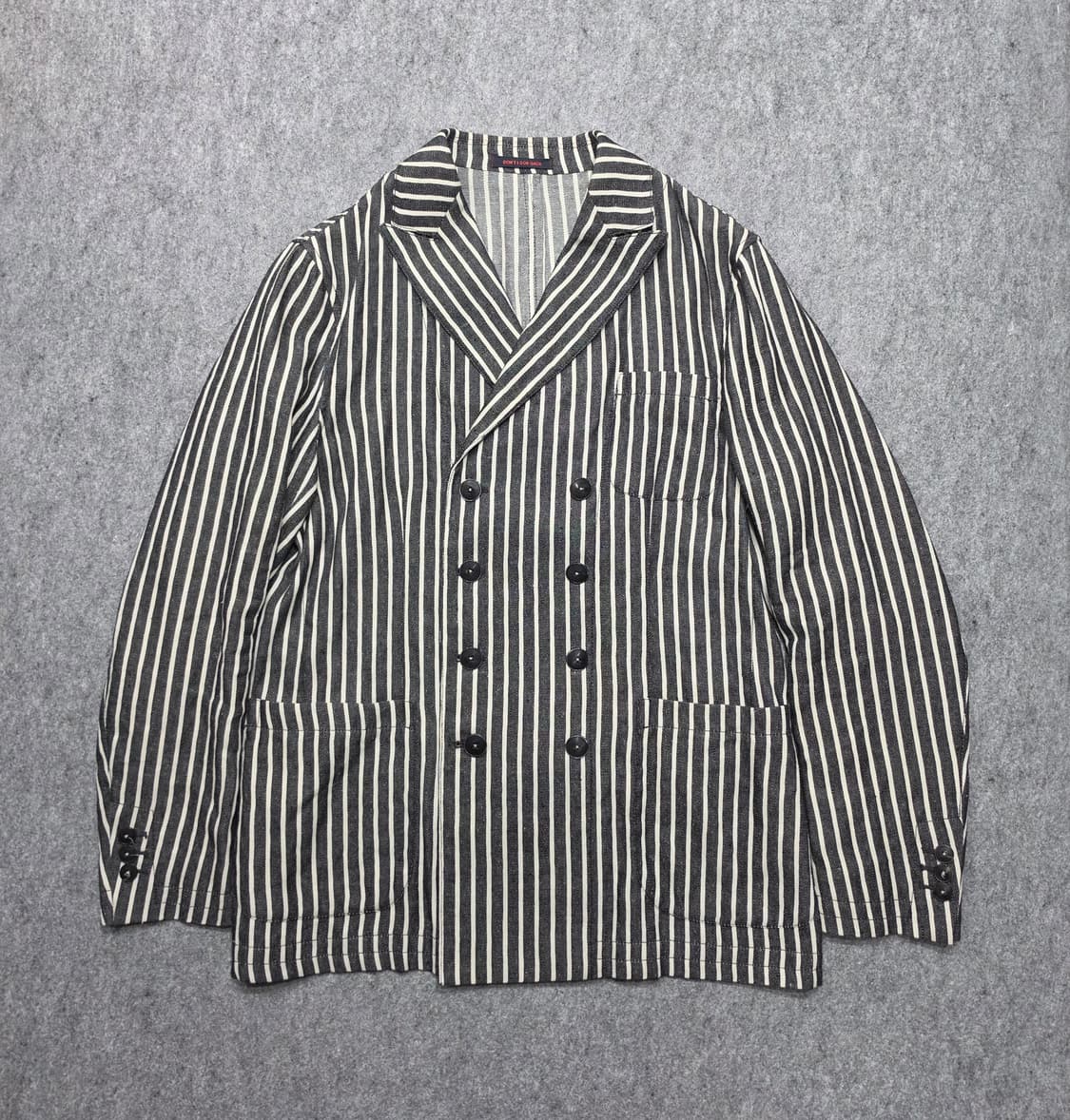 The gigi 더지지 스트라이프 린넨 더블 블레이저 자켓 이탈리아 3 상품이미지1