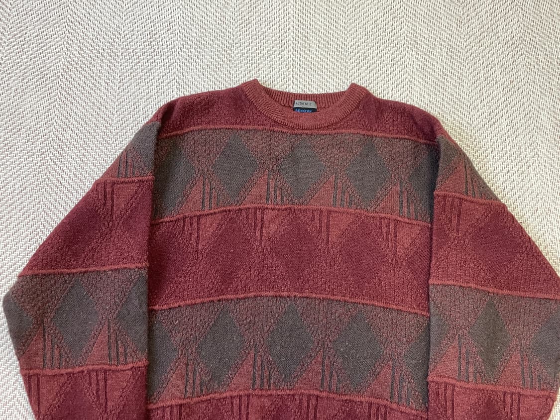 9~00s Renown 빈티지 지오메트릭 울 니트 J03416 상품이미지3