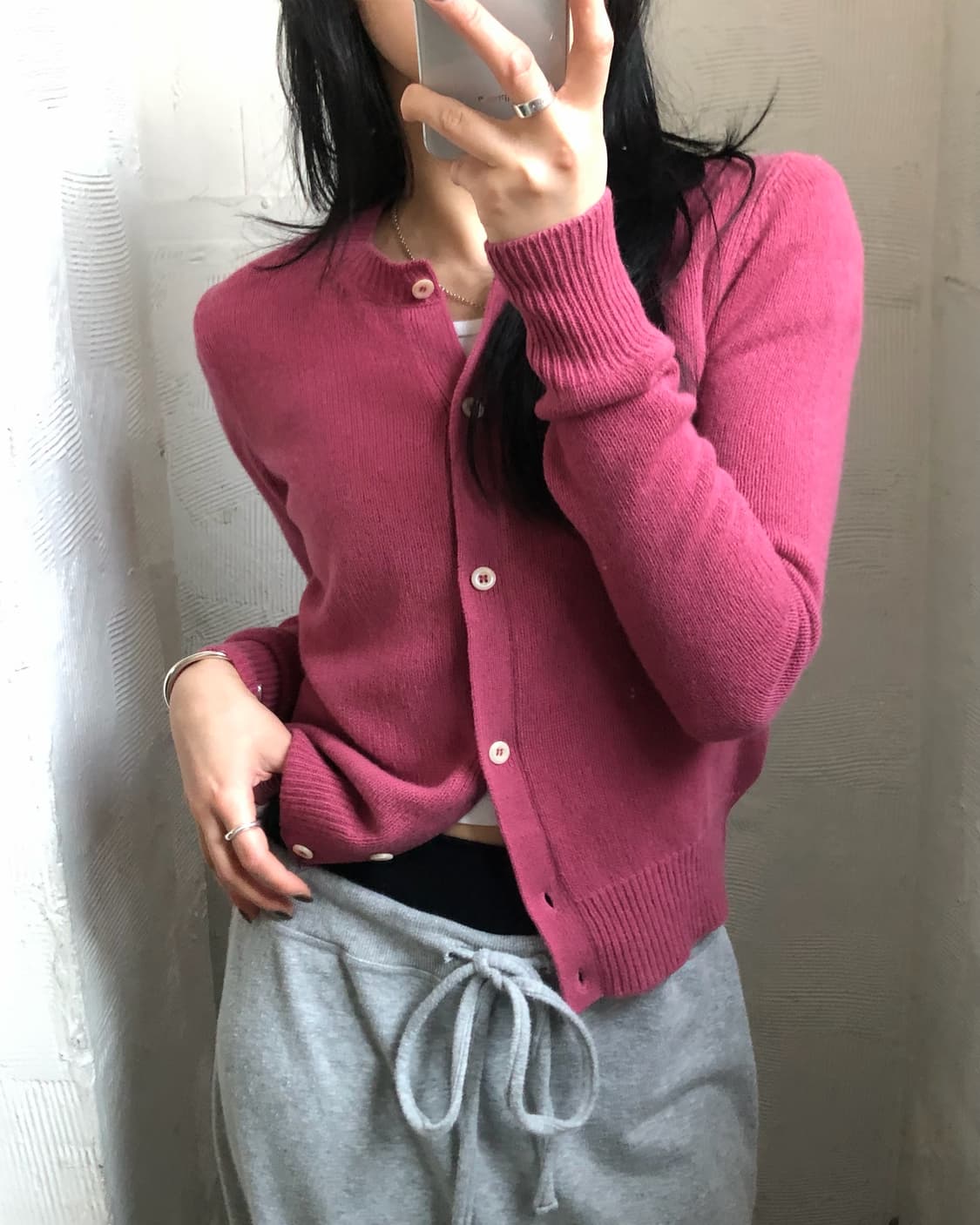 Prada 프라다 핑크 가디건 상품이미지1