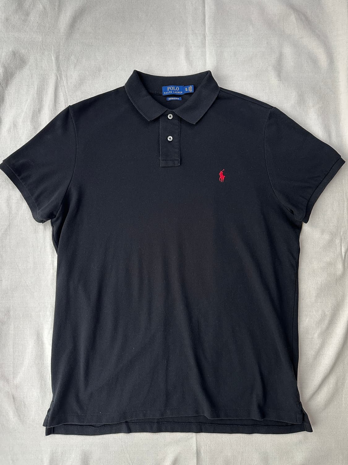 폴로 랄프로렌 반팔 피케 카라티 블랙 커스텀슬림핏 XL 상품이미지1