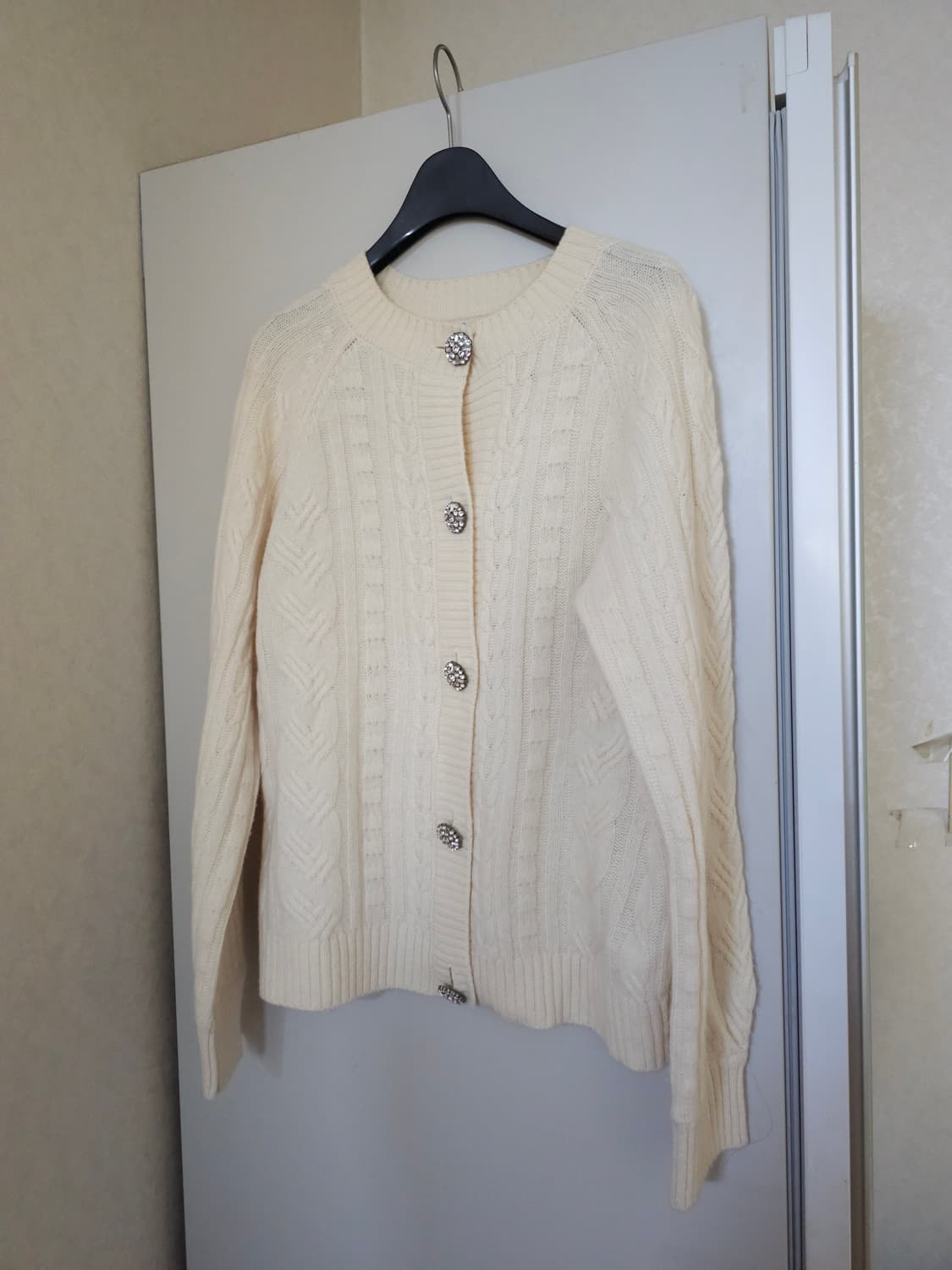 까사렐 메리노 울 아이보리 가디건 상품이미지1