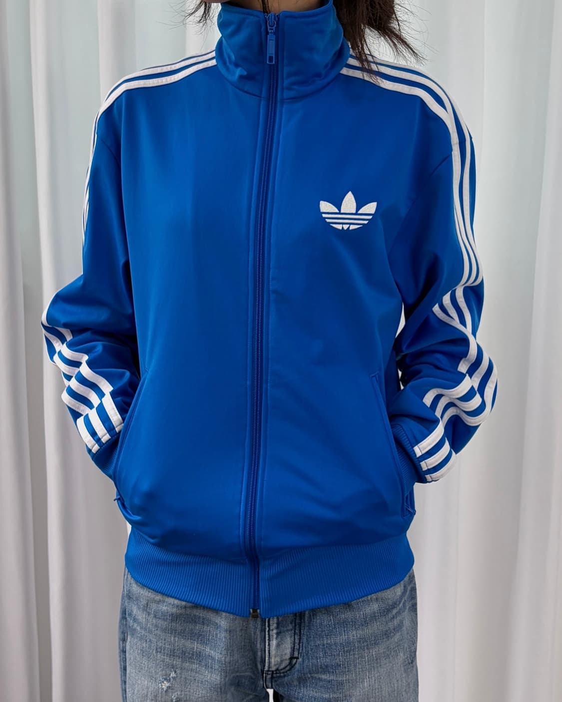 [S]아디다스 구형 파이어버드 블루 트랙탑 져지 상품이미지3